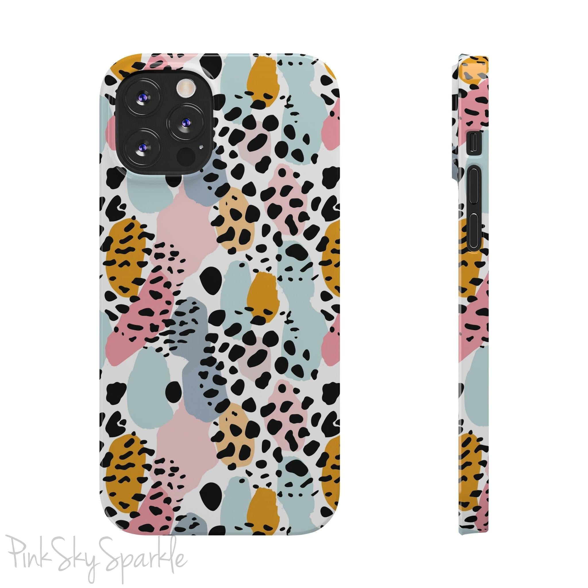 Pastel Leopard Print Slim iPhone Case