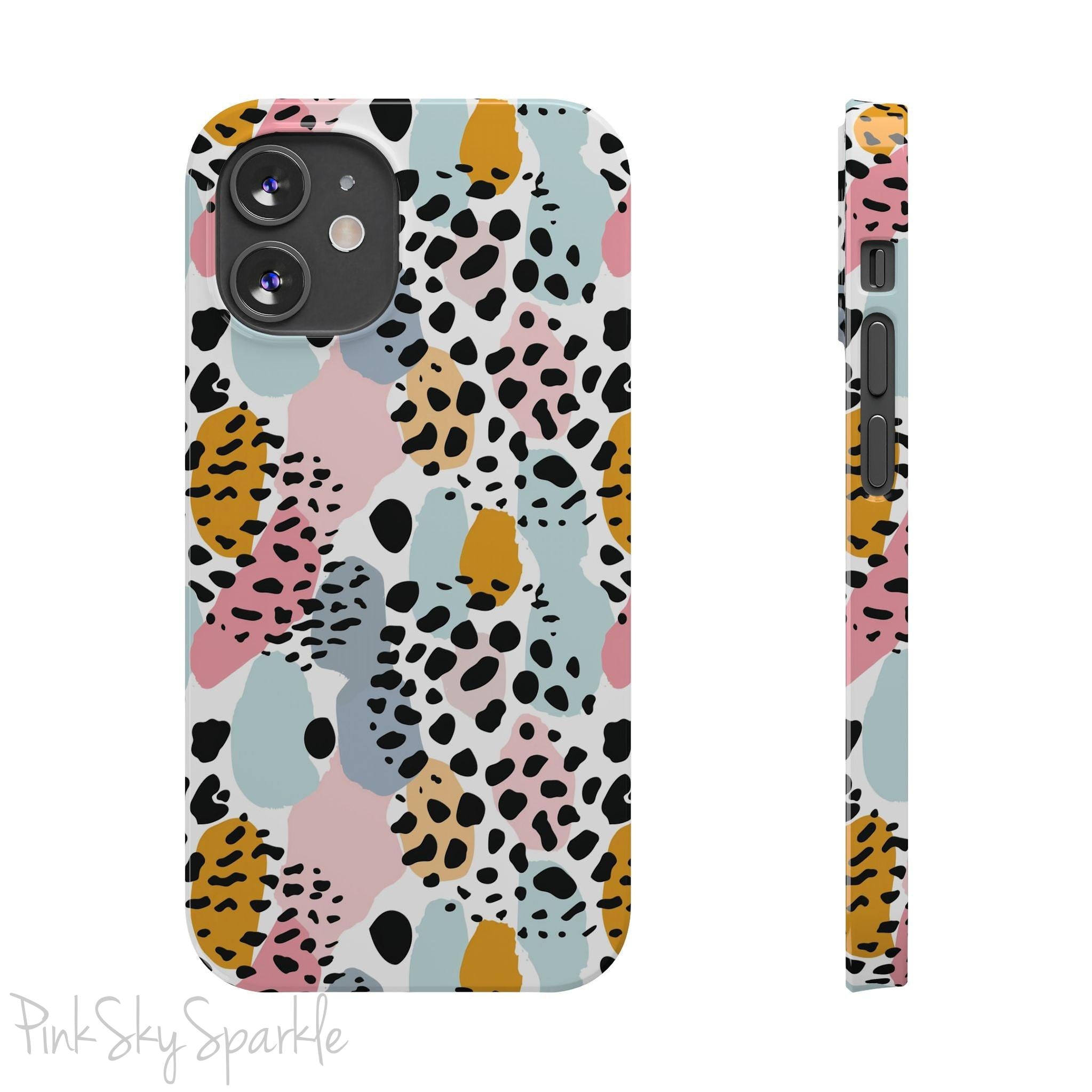 Pastel Leopard Print Slim iPhone Case