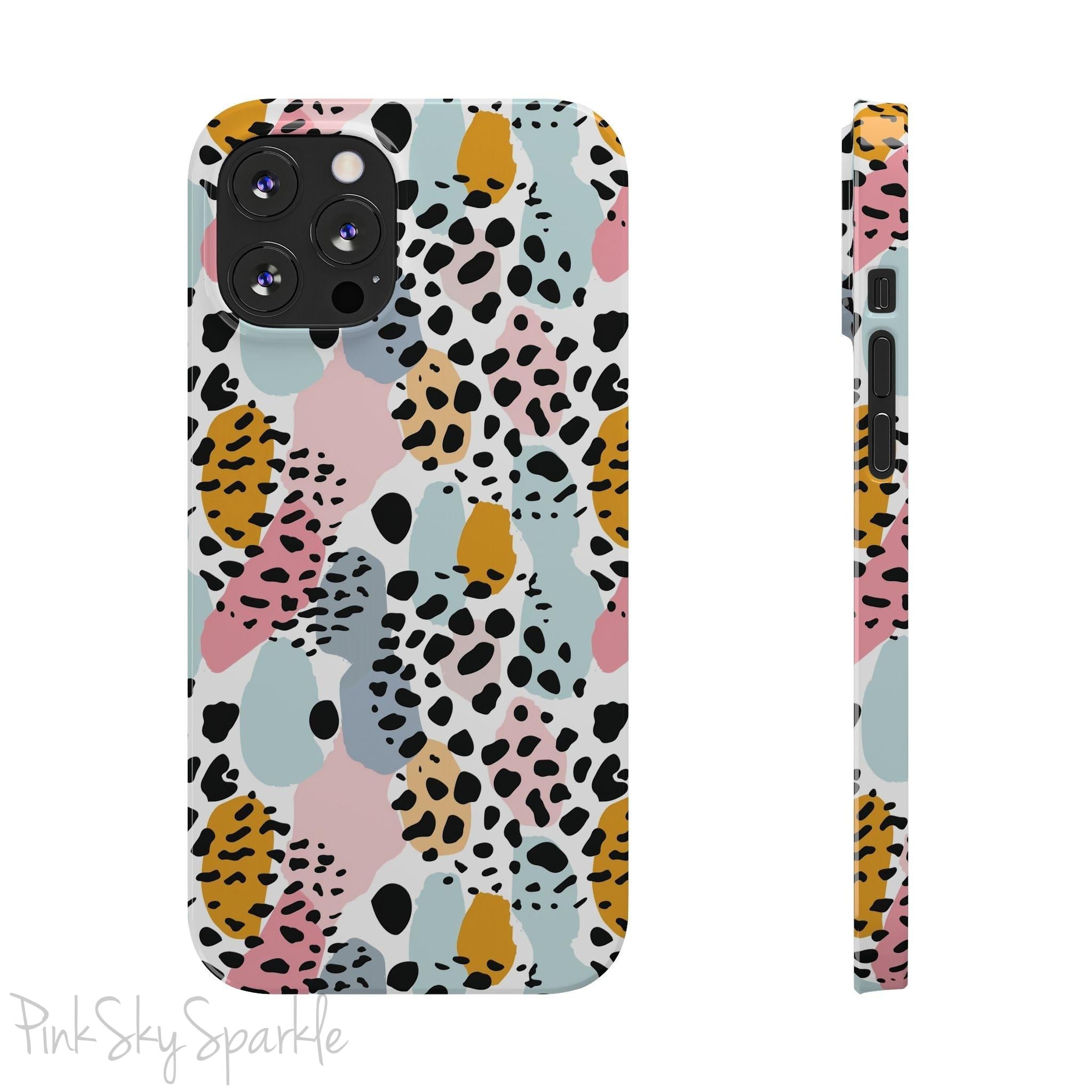 Pastel Leopard Print Slim iPhone Case