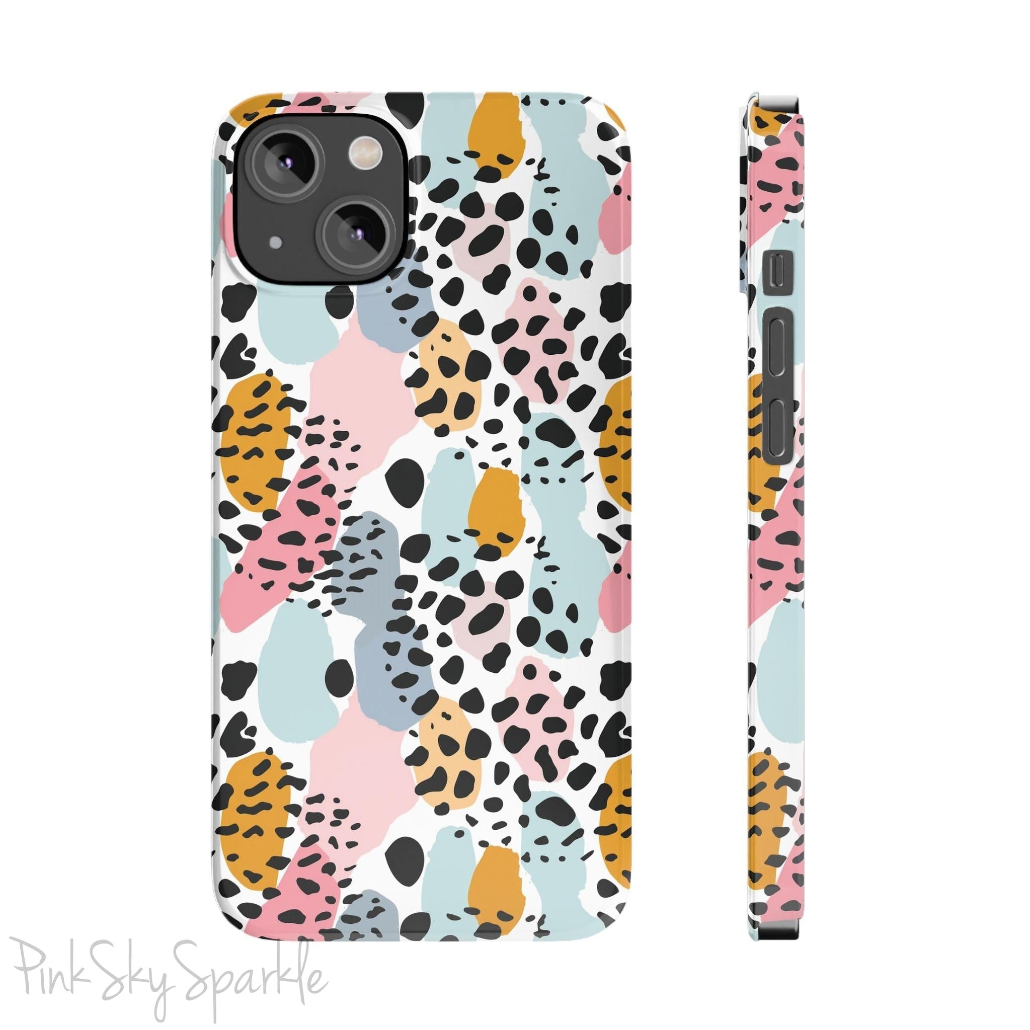 Pastel Leopard Print Slim iPhone Case