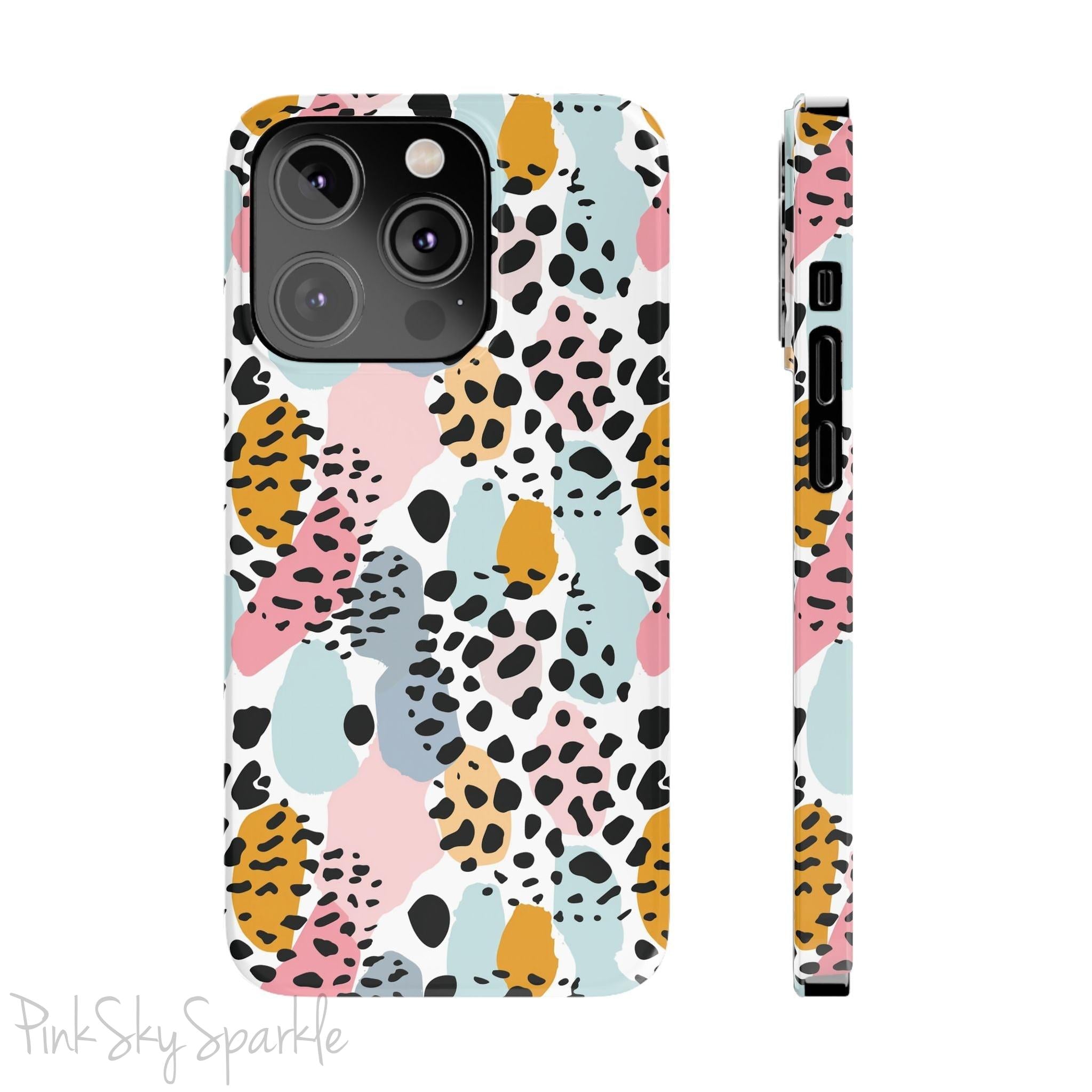 Pastel Leopard Print Slim iPhone Case