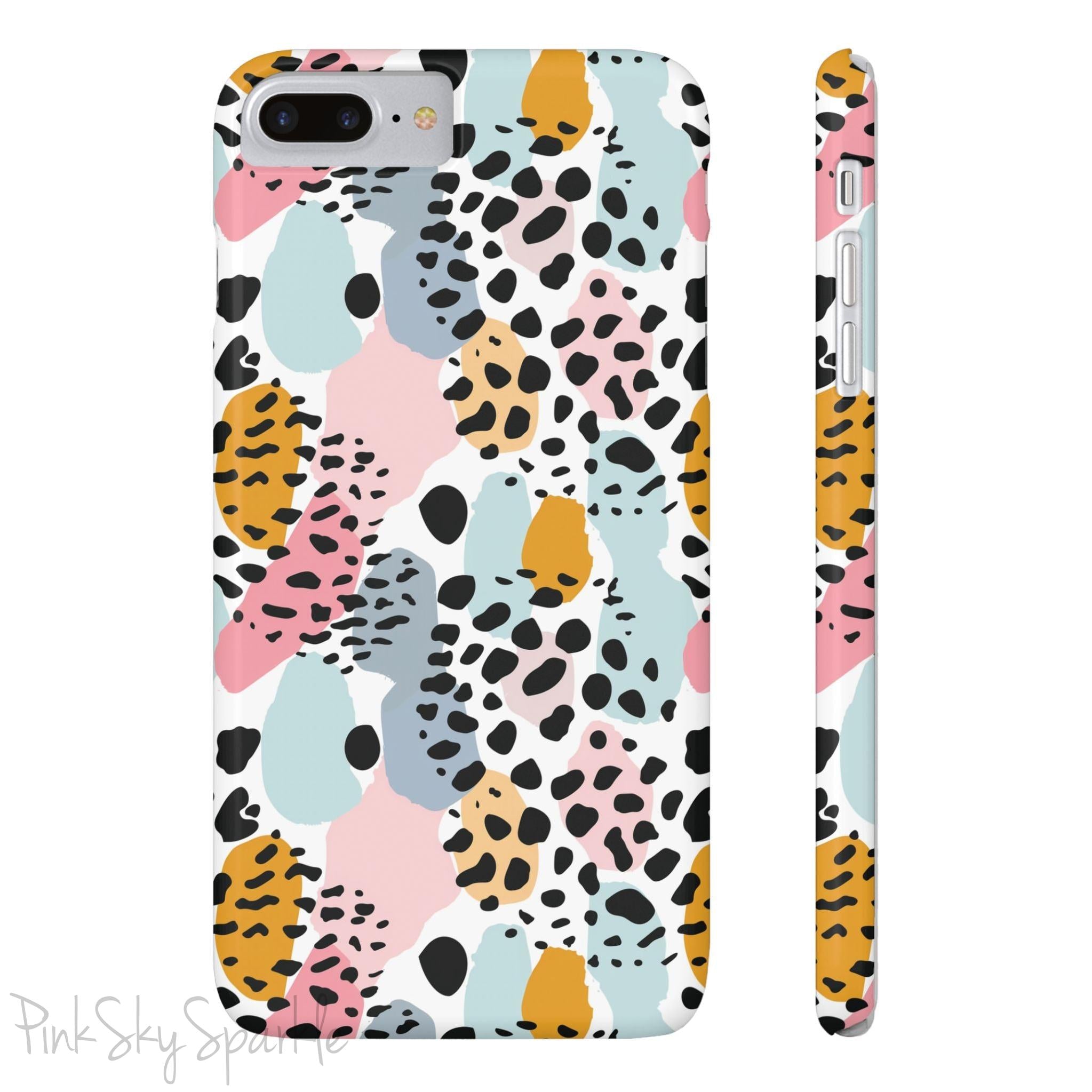 Pastel Leopard Print Slim iPhone Case