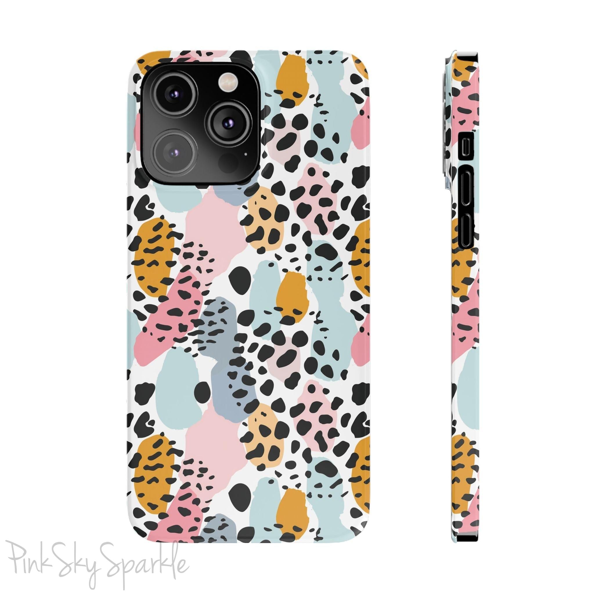 Pastel Leopard Print Slim iPhone Case