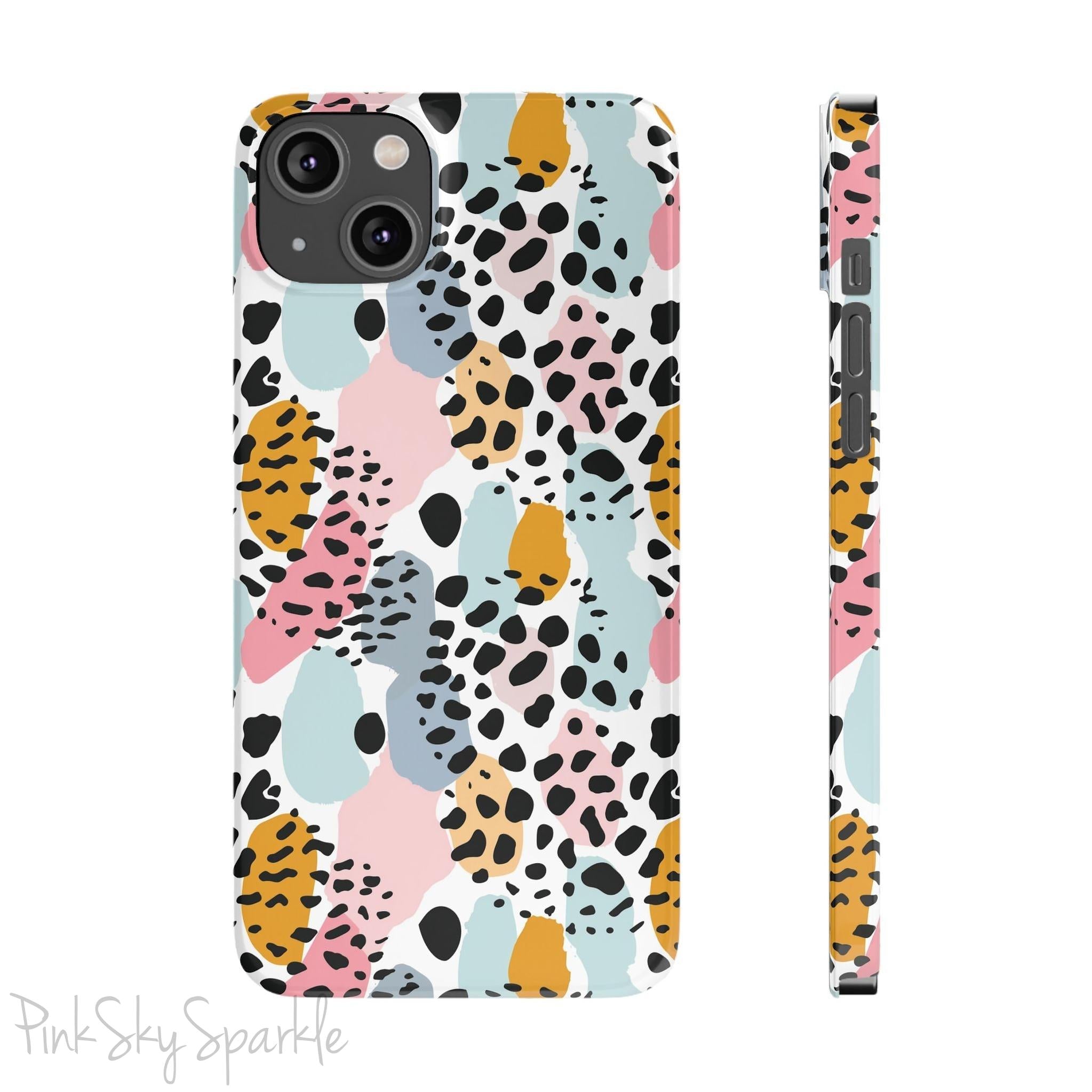 Pastel Leopard Print Slim iPhone Case