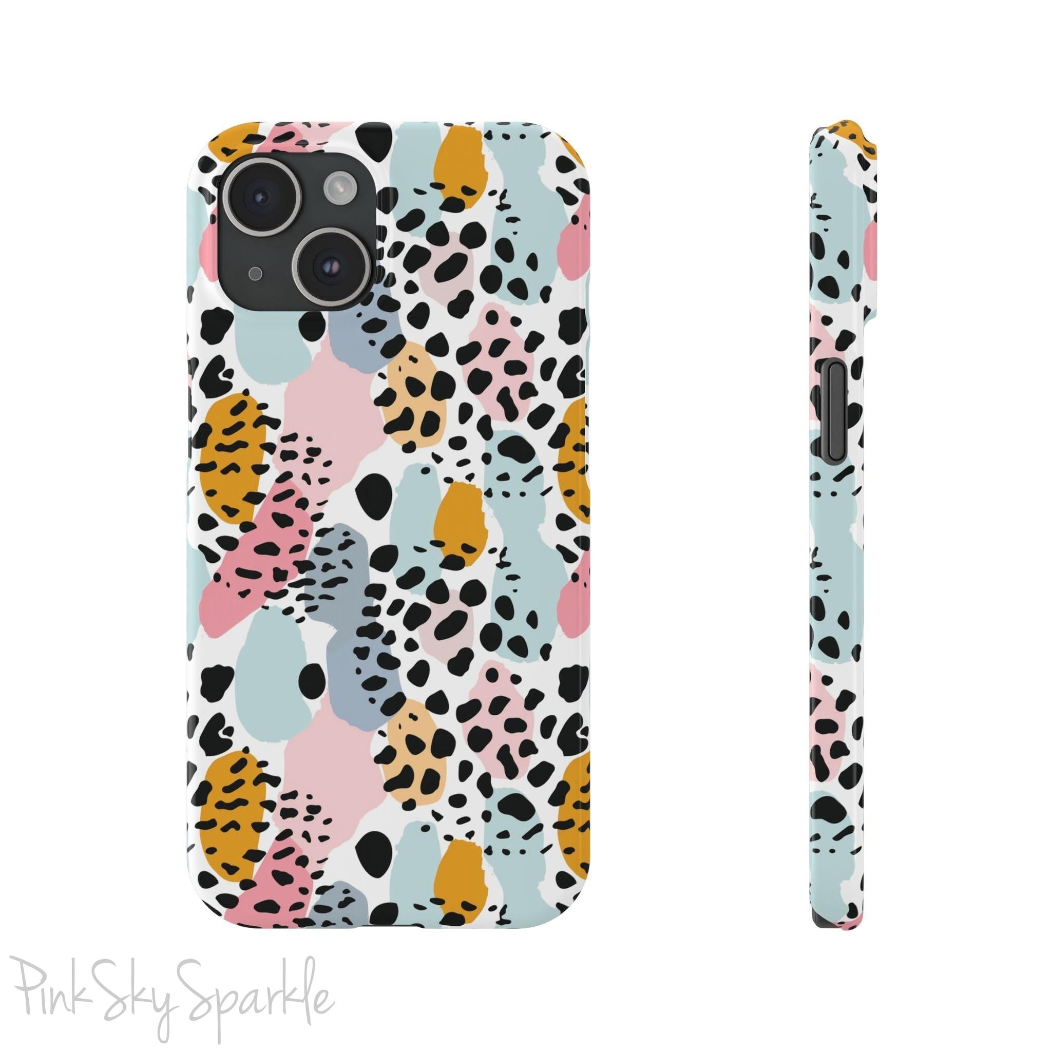 Pastel Leopard Print Slim iPhone Case