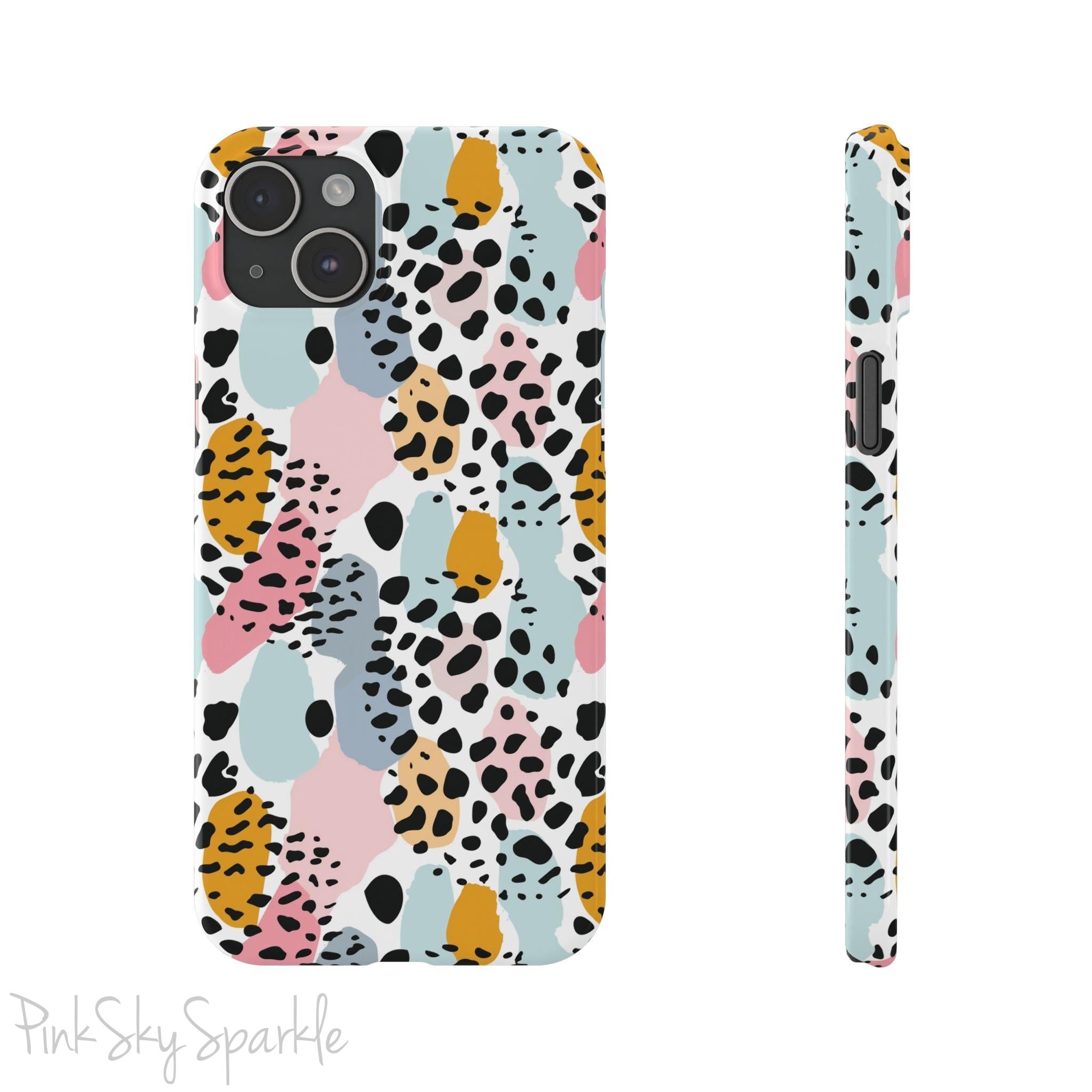 Pastel Leopard Print Slim iPhone Case