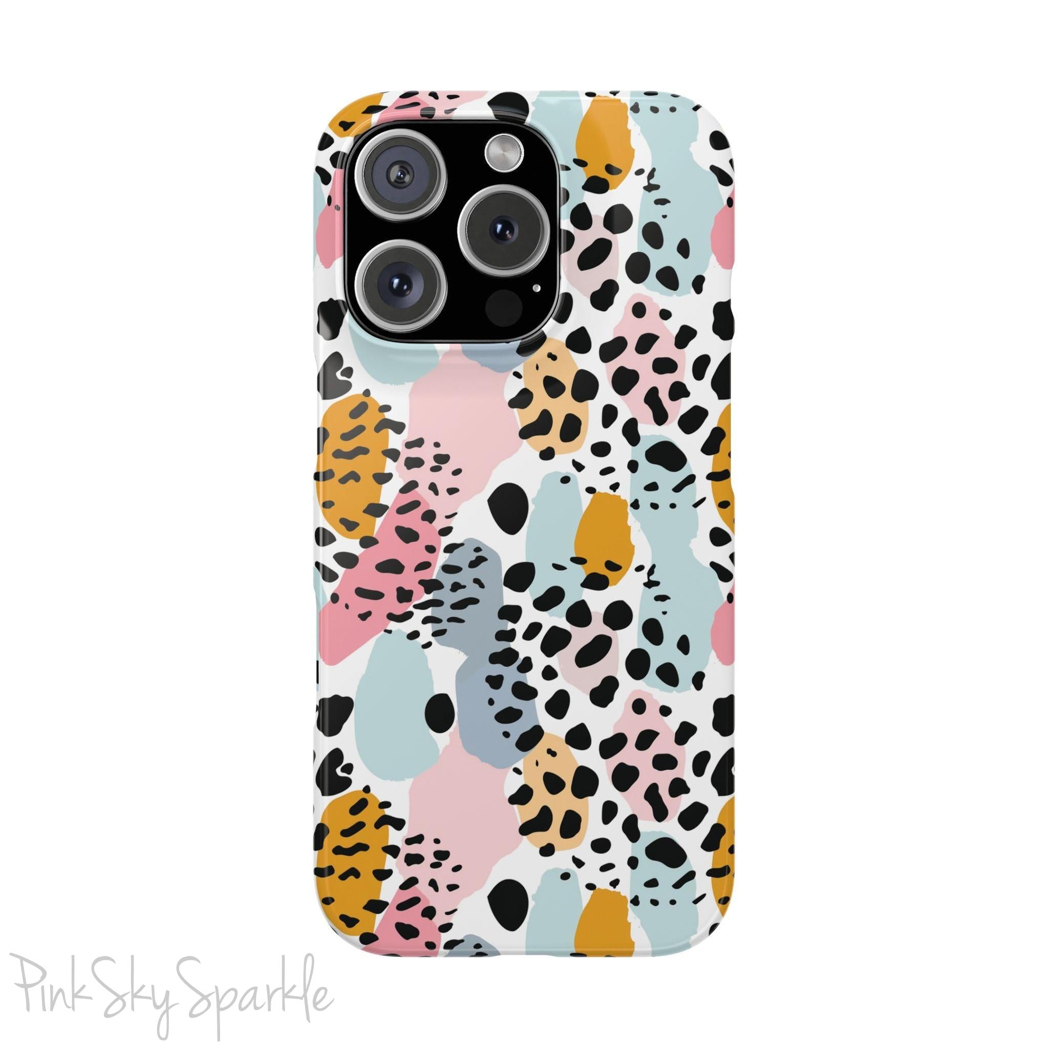 Pastel Leopard Print Slim iPhone Case