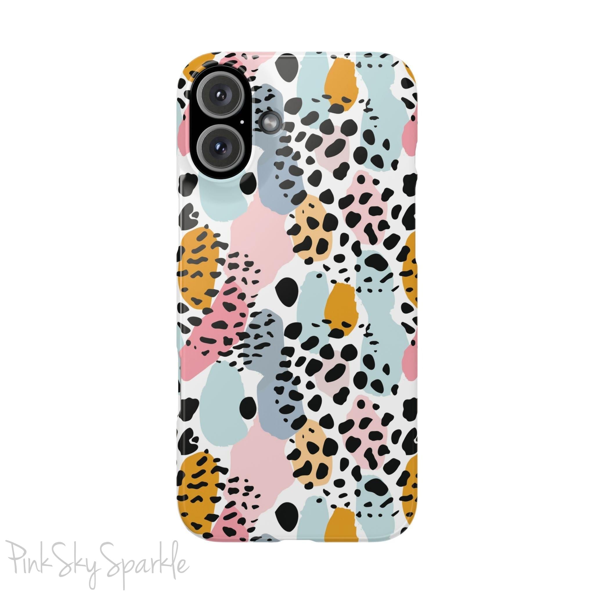 Pastel Leopard Print Slim iPhone Case