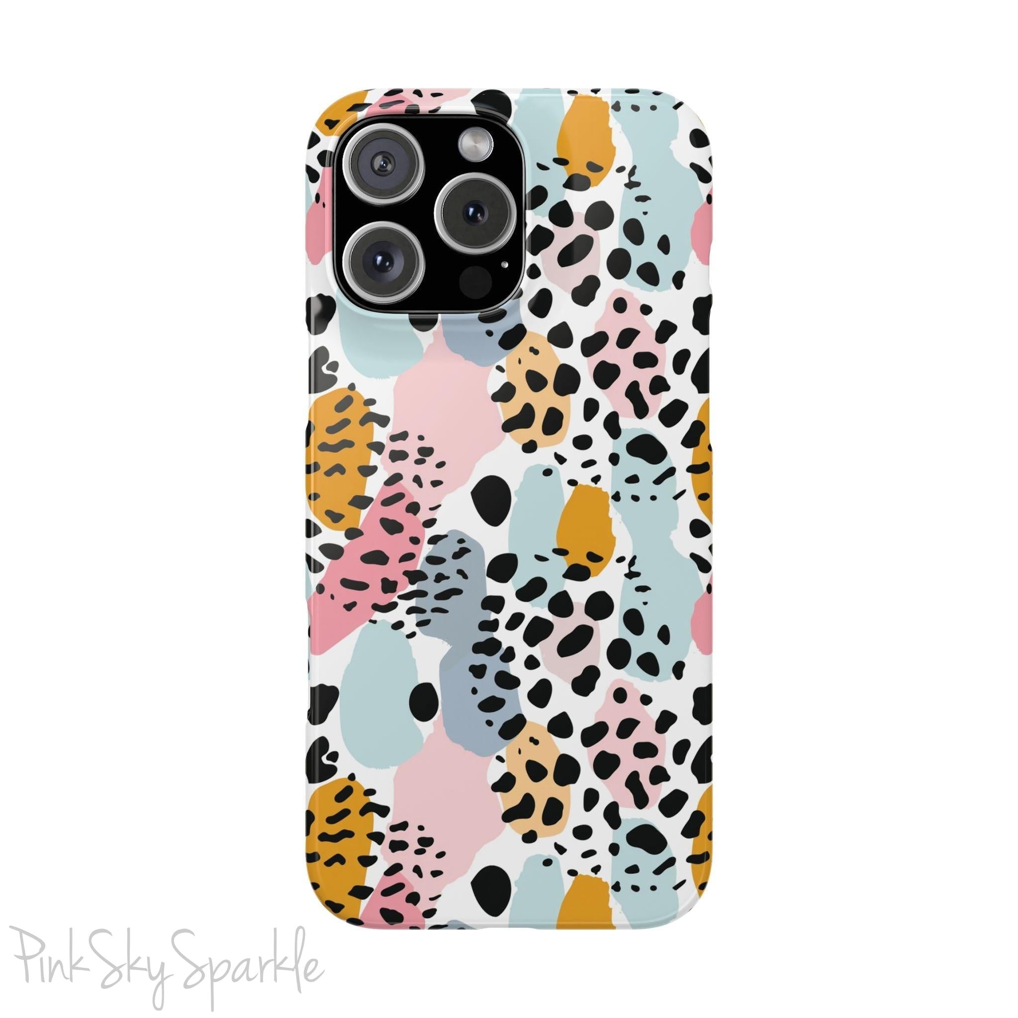 Pastel Leopard Print Slim iPhone Case