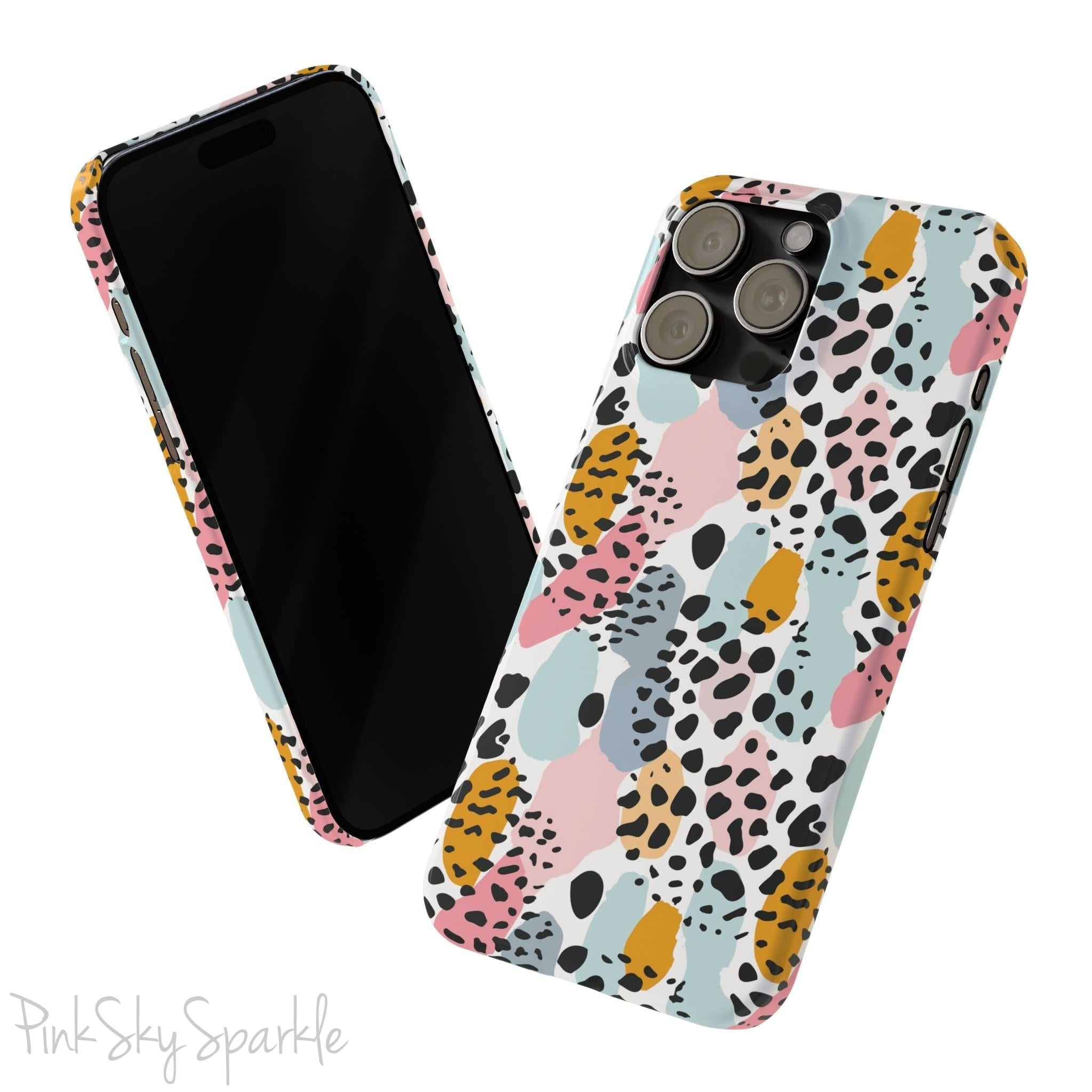 Pastel Leopard Print Slim iPhone Case