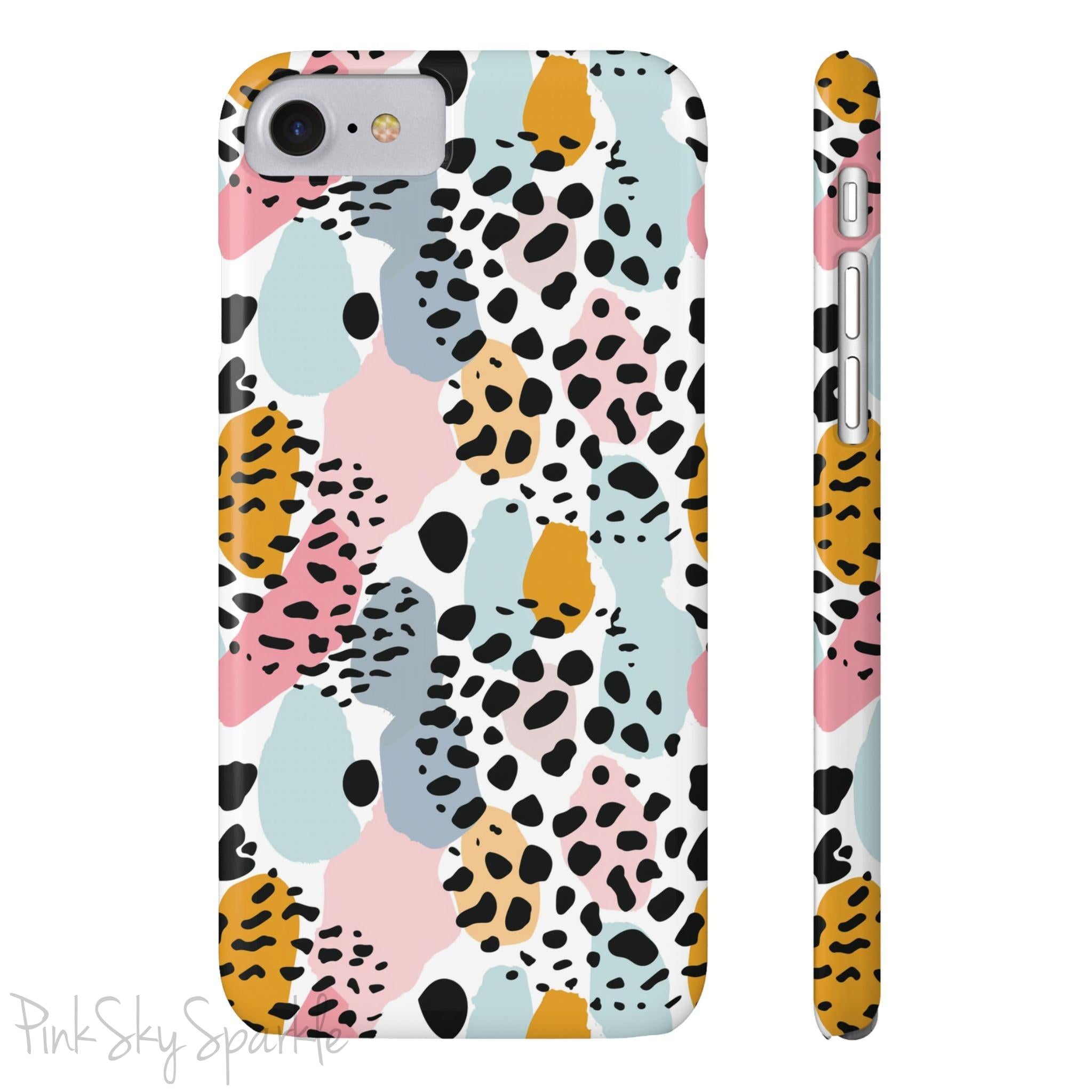 Pastel Leopard Print Slim iPhone Case