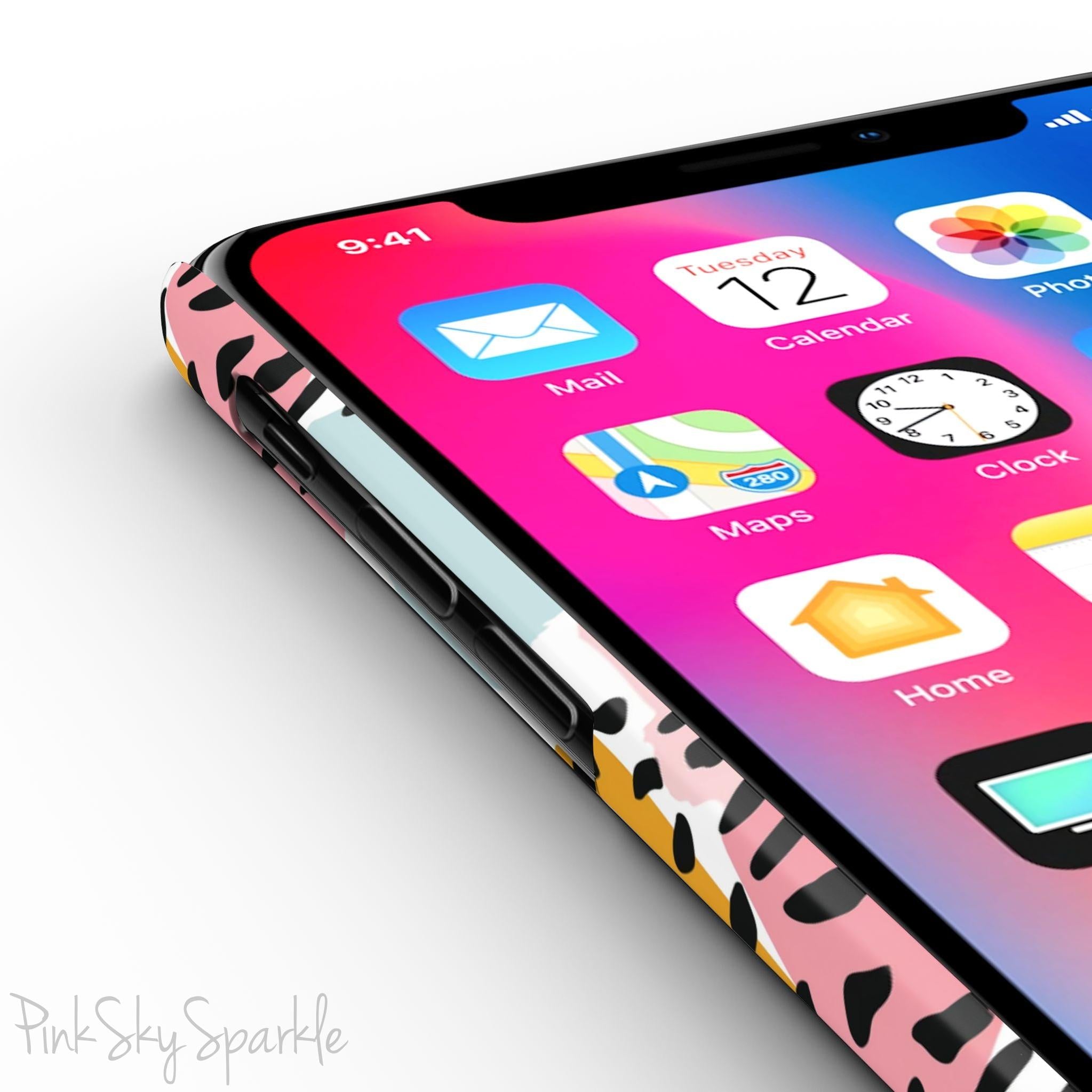 Pastel Leopard Print Slim iPhone Case