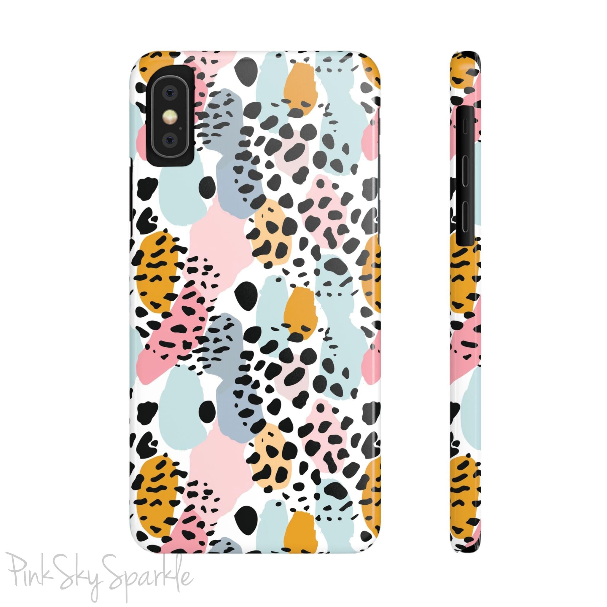 Pastel Leopard Print Slim iPhone Case