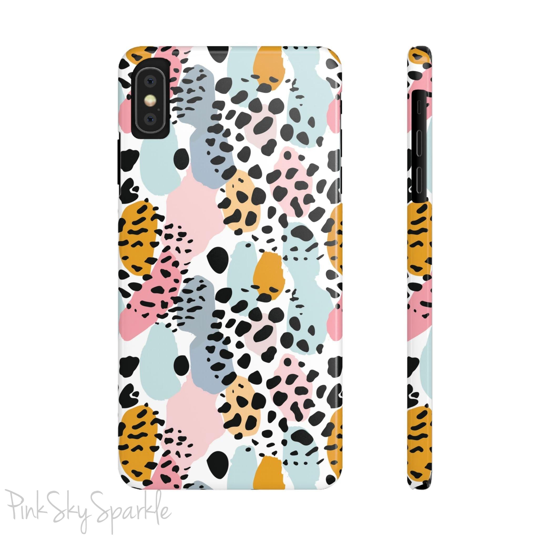 Pastel Leopard Print Slim iPhone Case