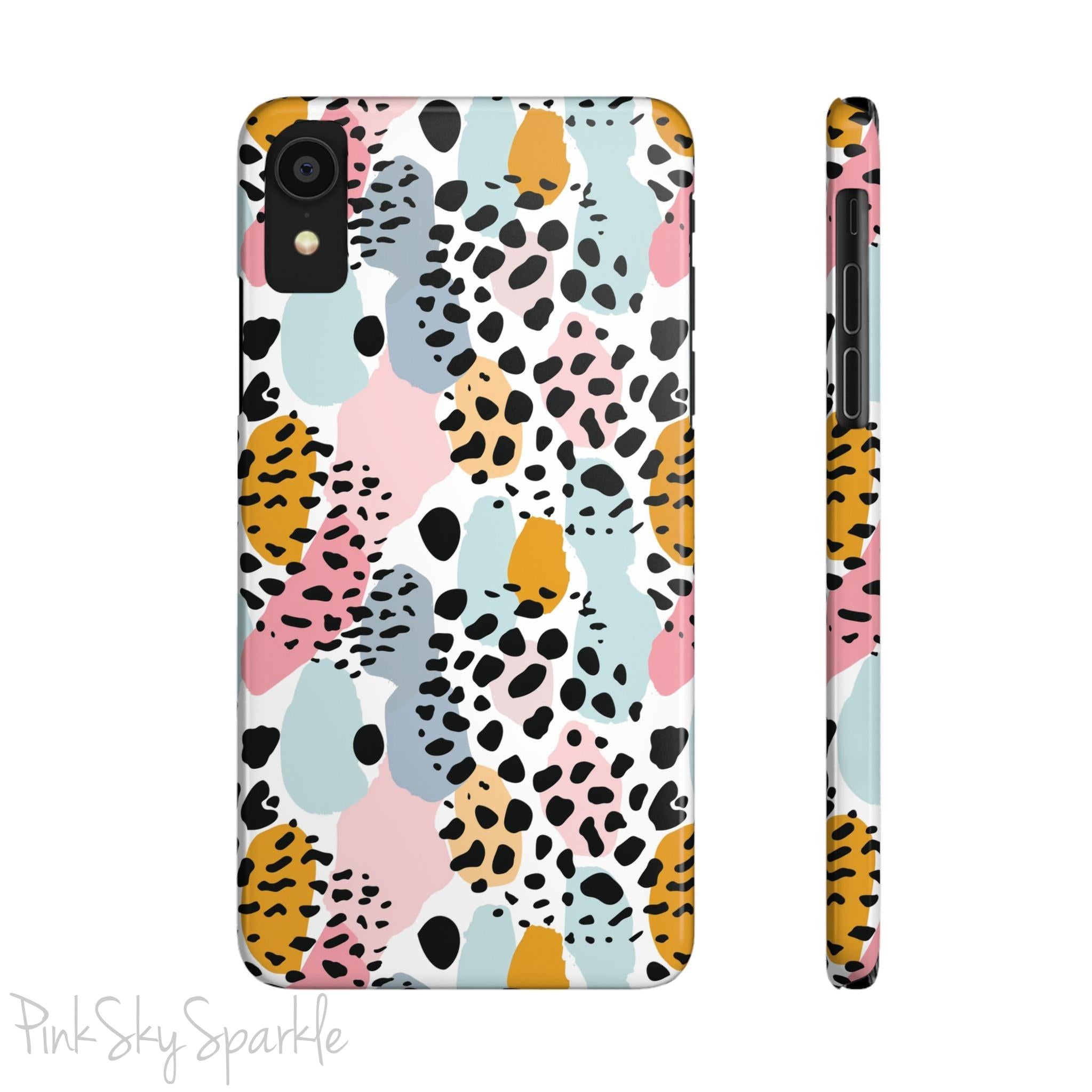 Pastel Leopard Print Slim iPhone Case