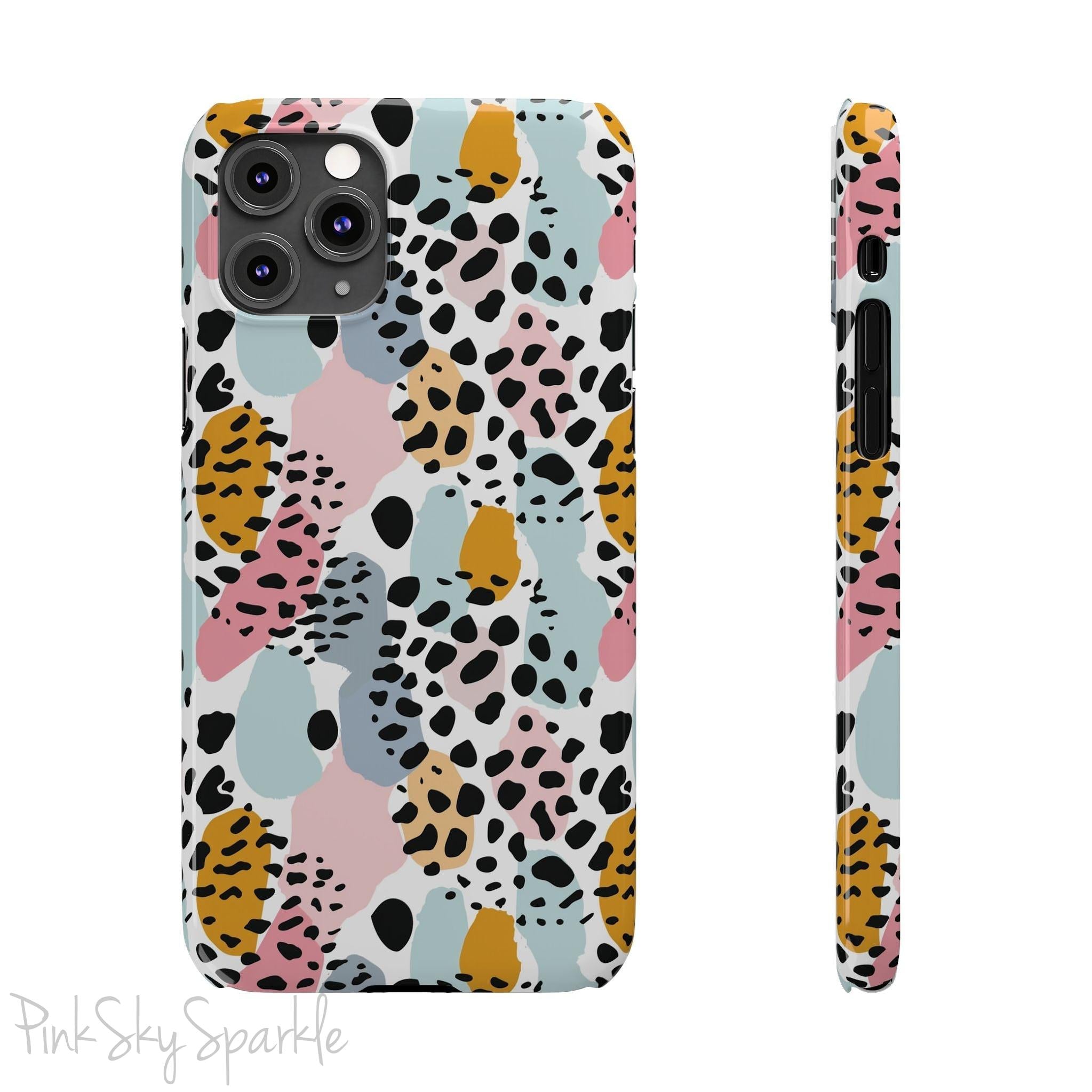 Pastel Leopard Print Slim iPhone Case