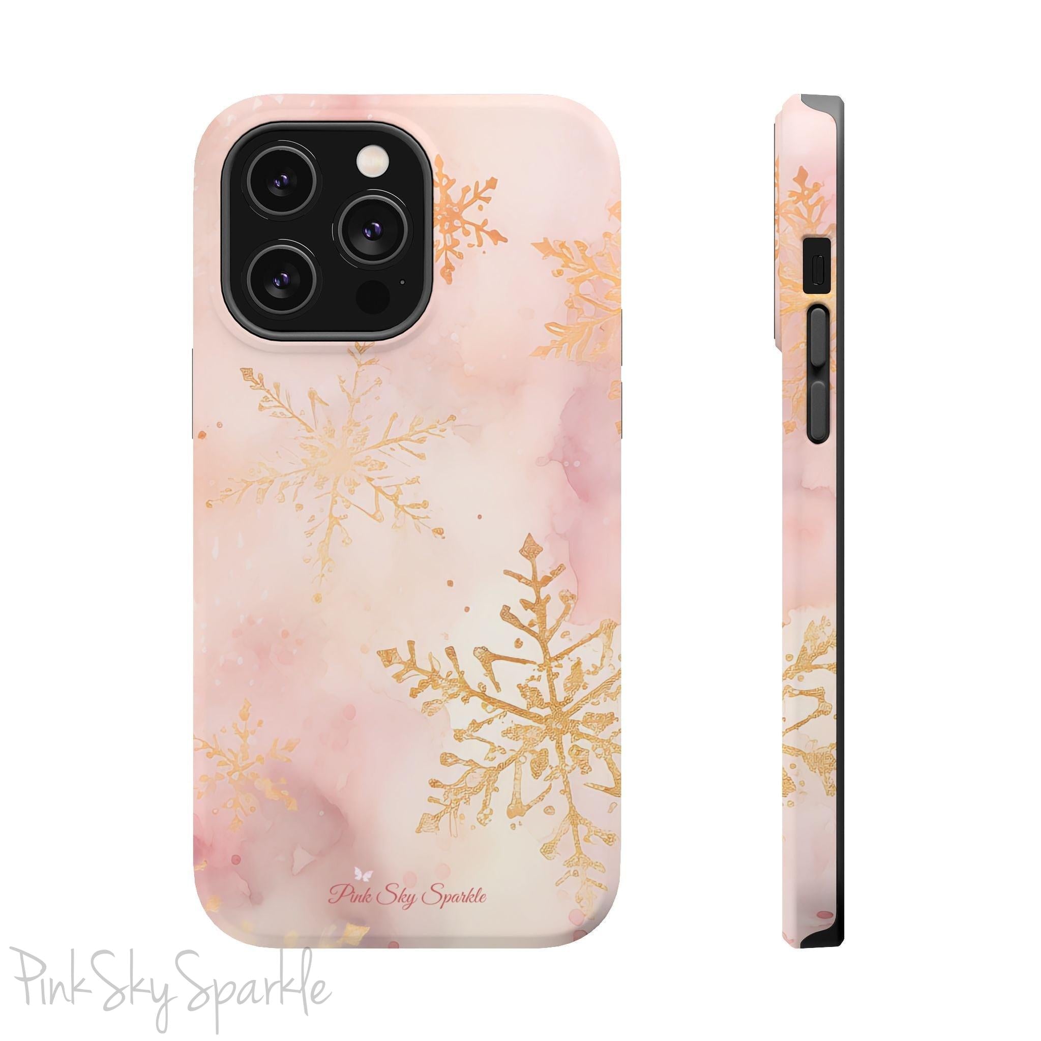 Pink & Gold Winter Wonderland Magnetic iPhone Case