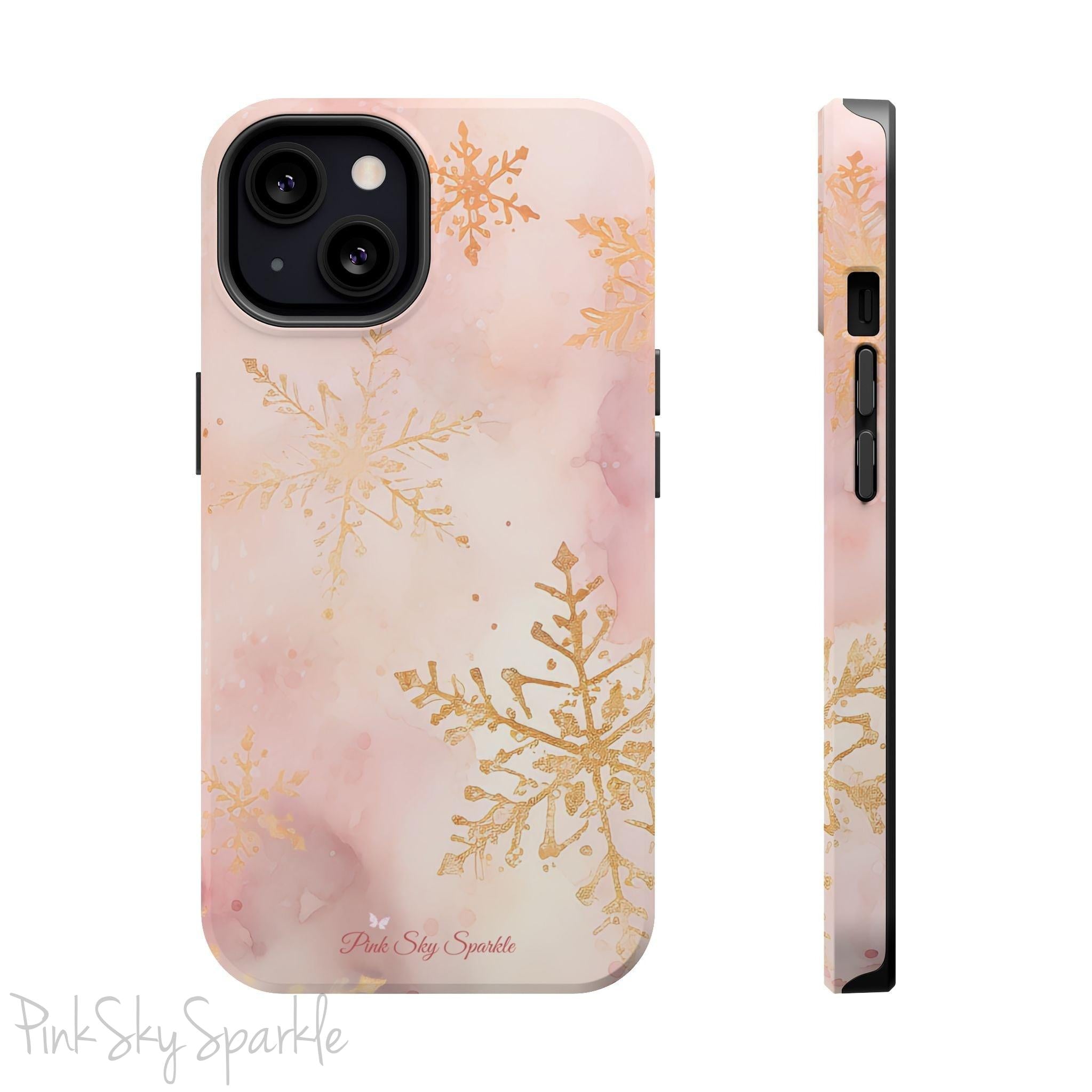 Pink & Gold Winter Wonderland Magnetic iPhone Case