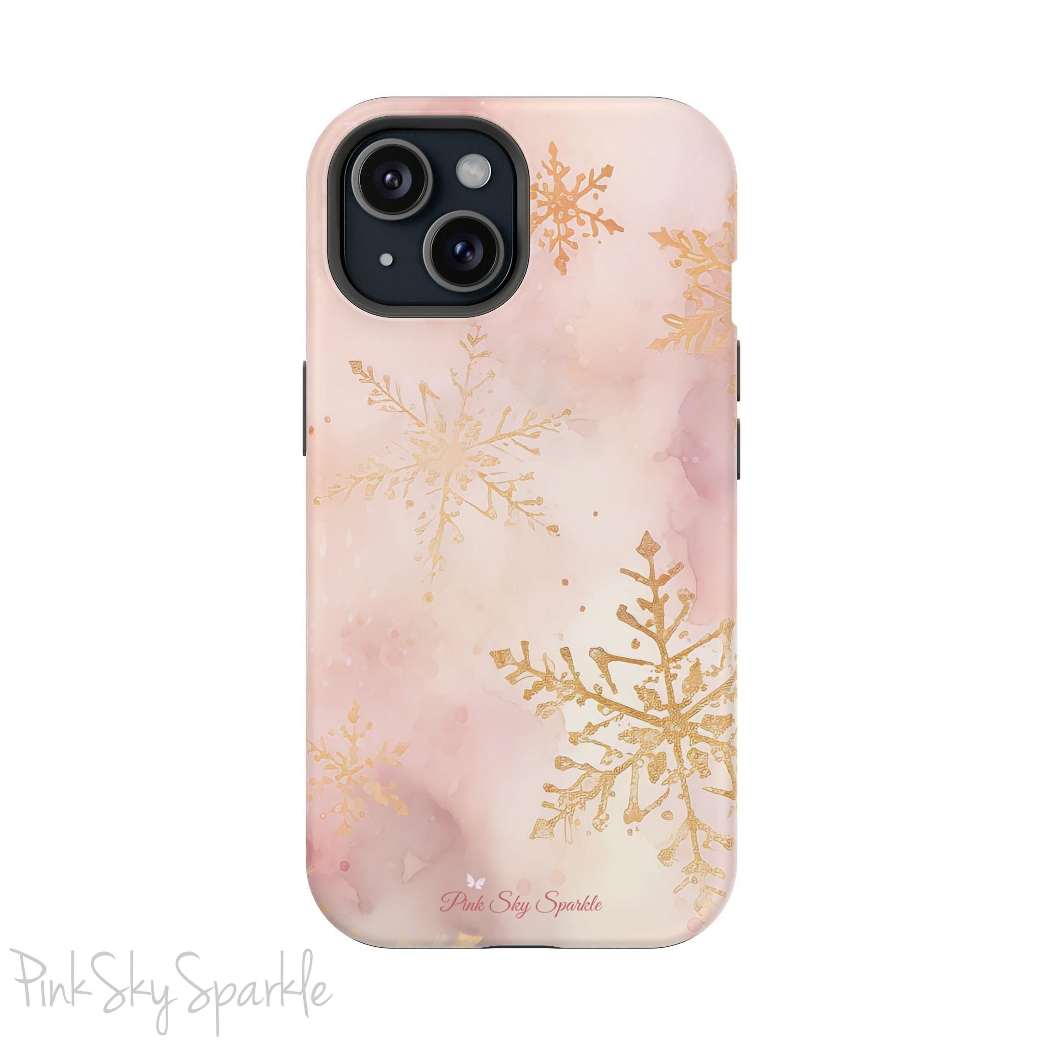 Pink & Gold Winter Wonderland Magnetic iPhone Case