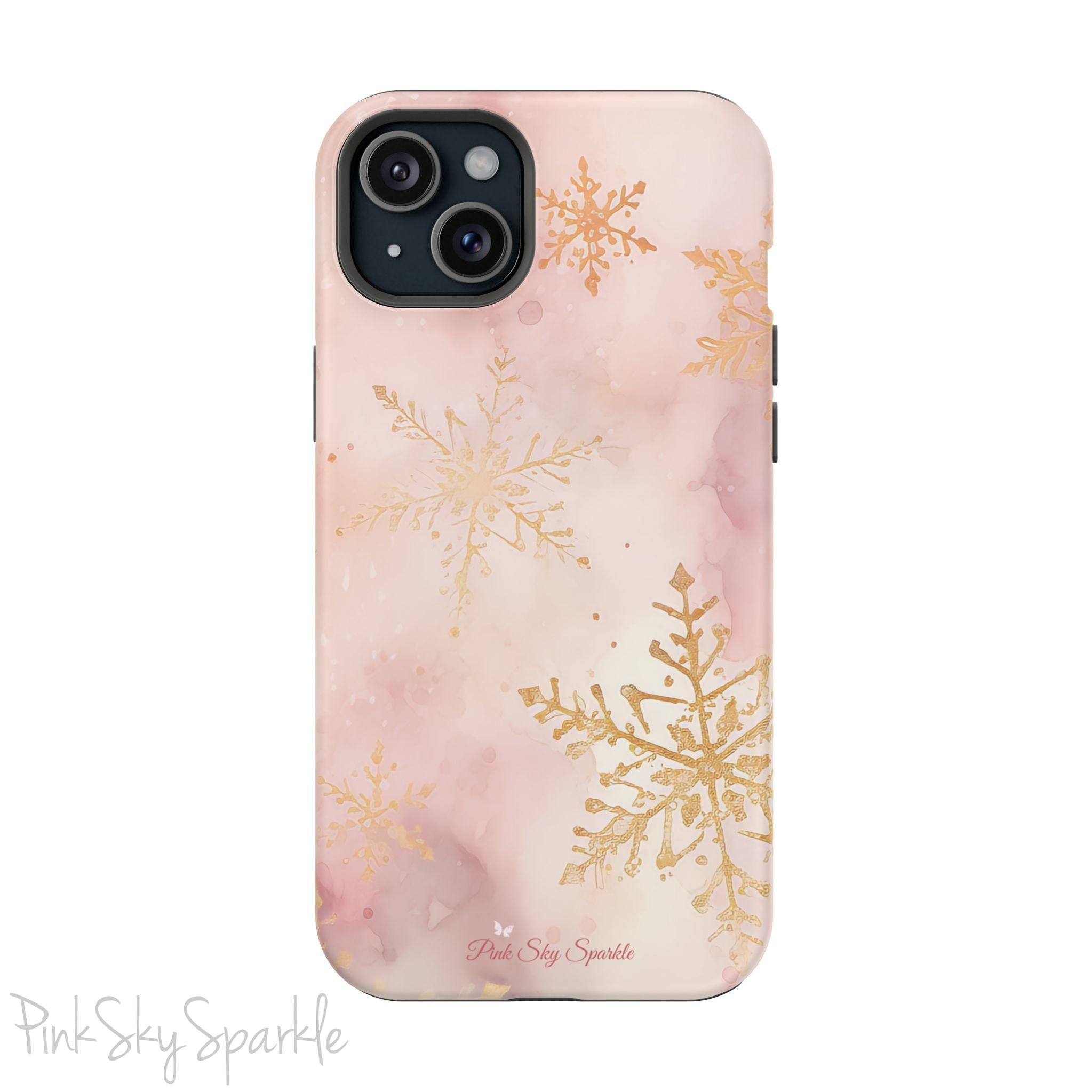 Pink & Gold Winter Wonderland Magnetic iPhone Case