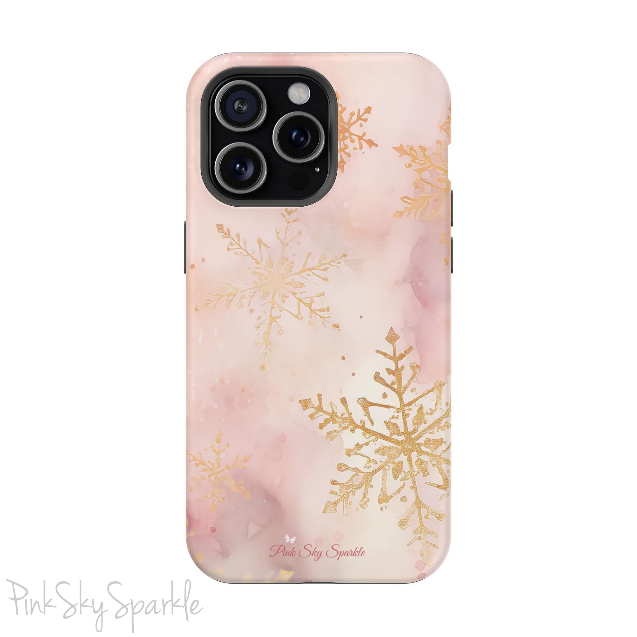 Pink & Gold Winter Wonderland Magnetic iPhone Case