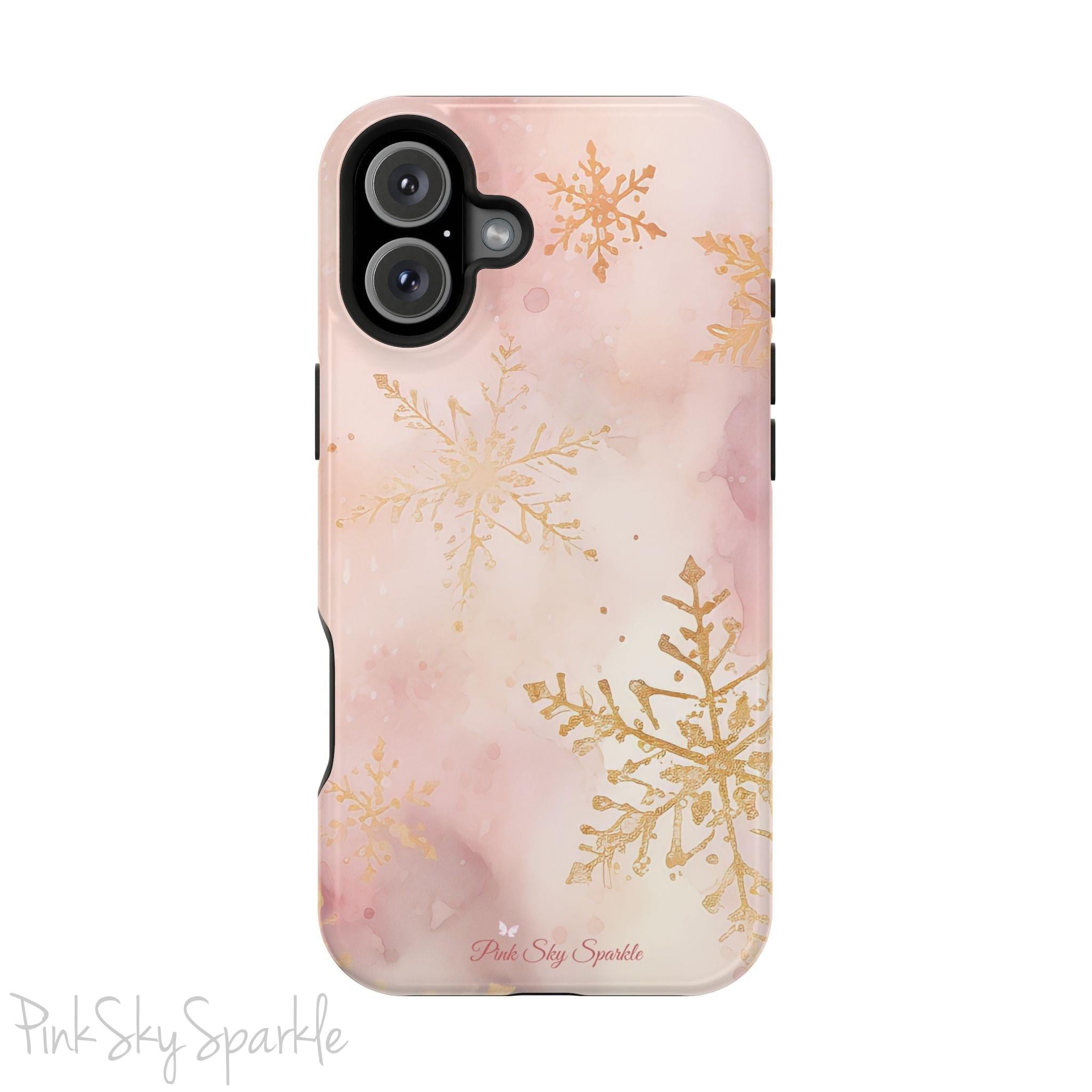 Pink & Gold Winter Wonderland Magnetic iPhone Case