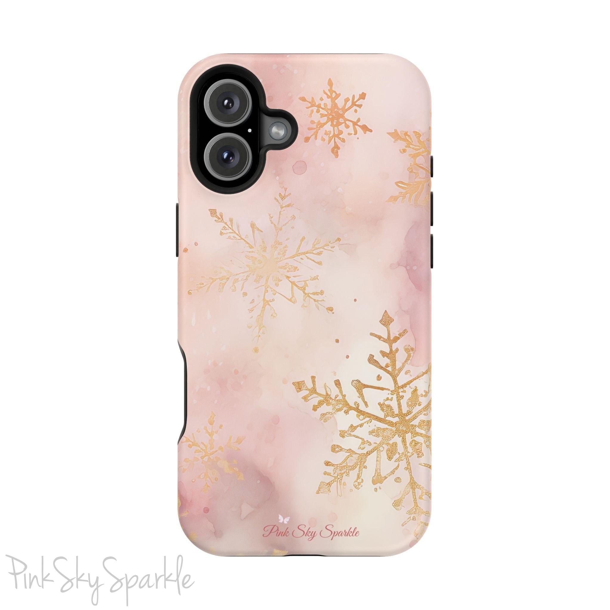 Pink & Gold Winter Wonderland Magnetic iPhone Case