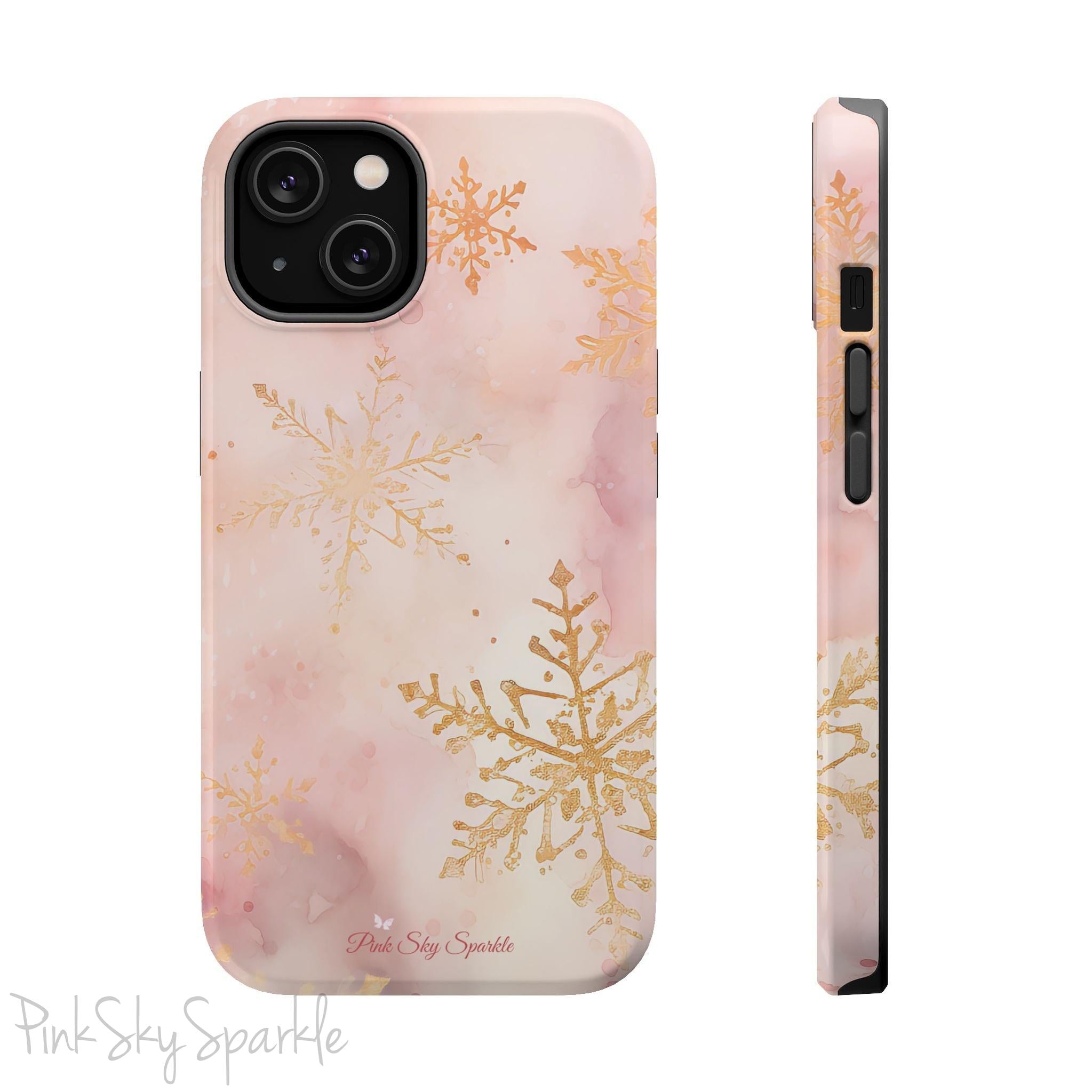 Pink & Gold Winter Wonderland Magnetic iPhone Case