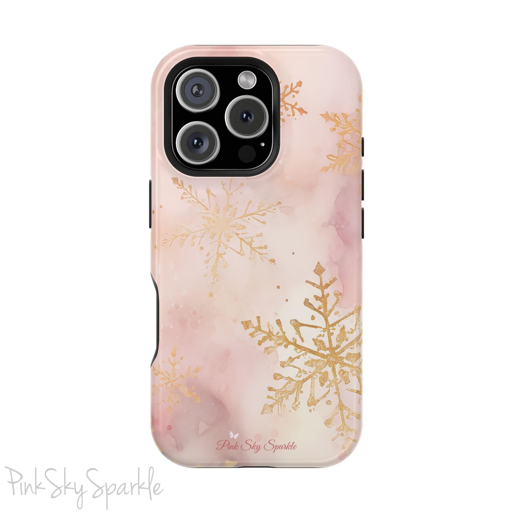 Pink & Gold Winter Wonderland Magnetic iPhone Case