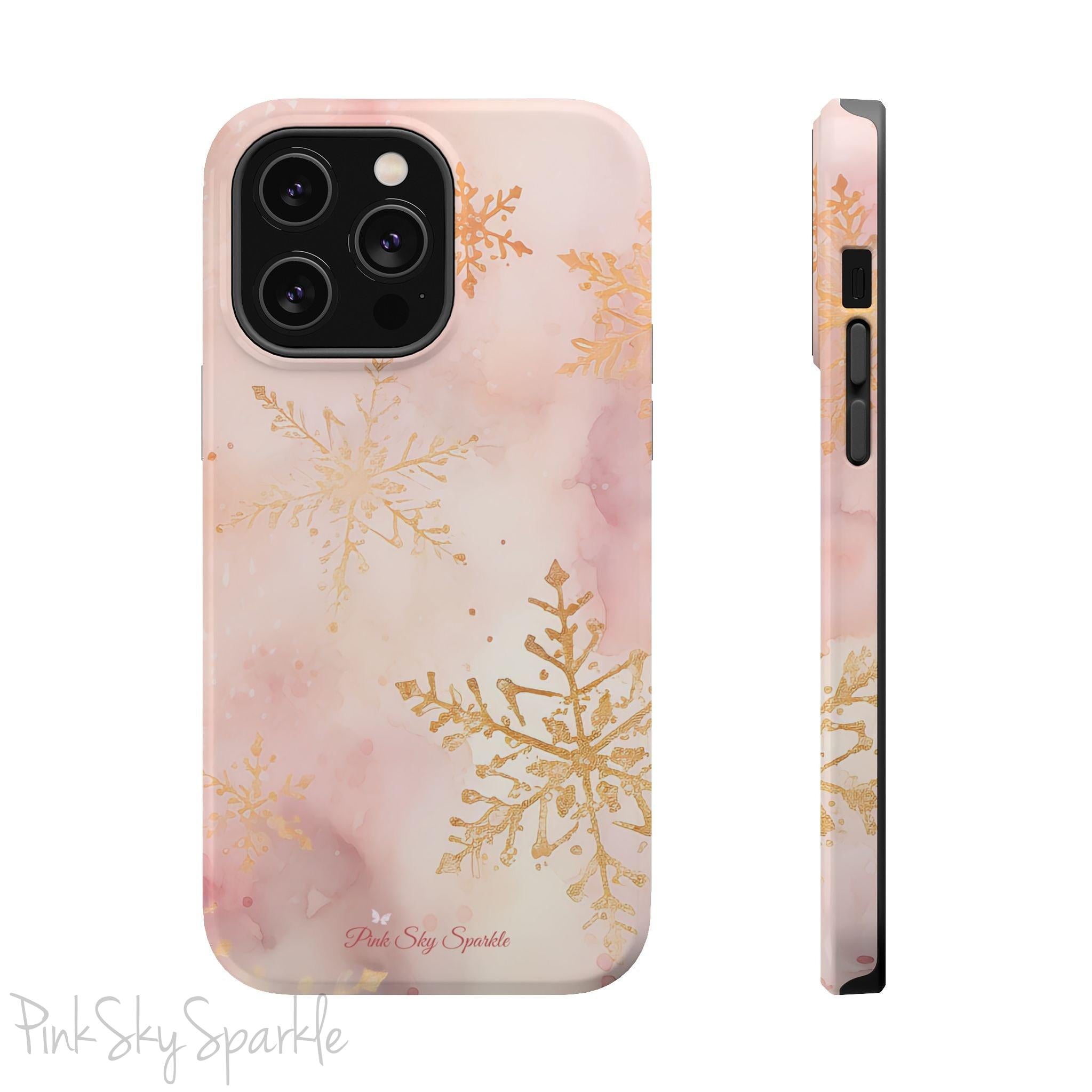 Pink & Gold Winter Wonderland Magnetic iPhone Case