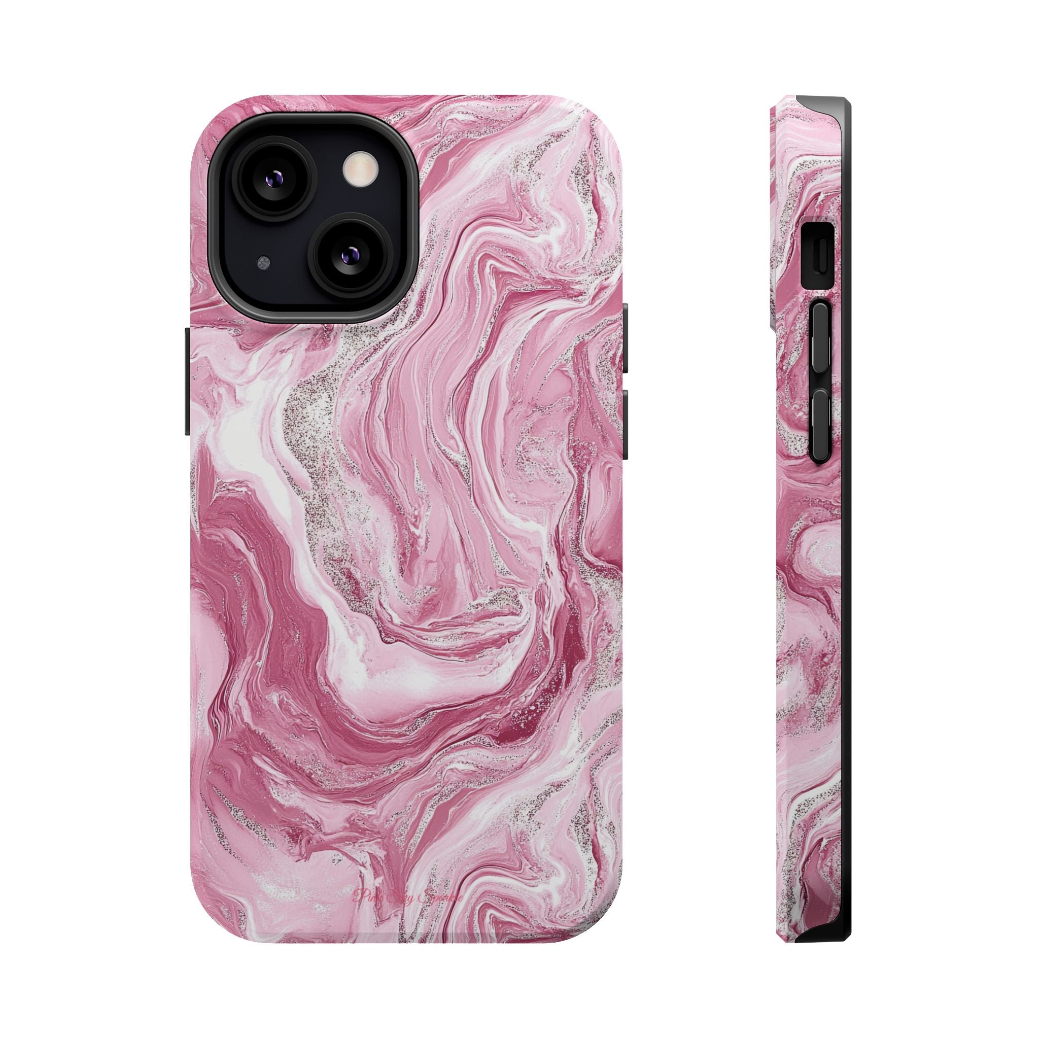 Pink Melted Marble Magnetic iPhone Case