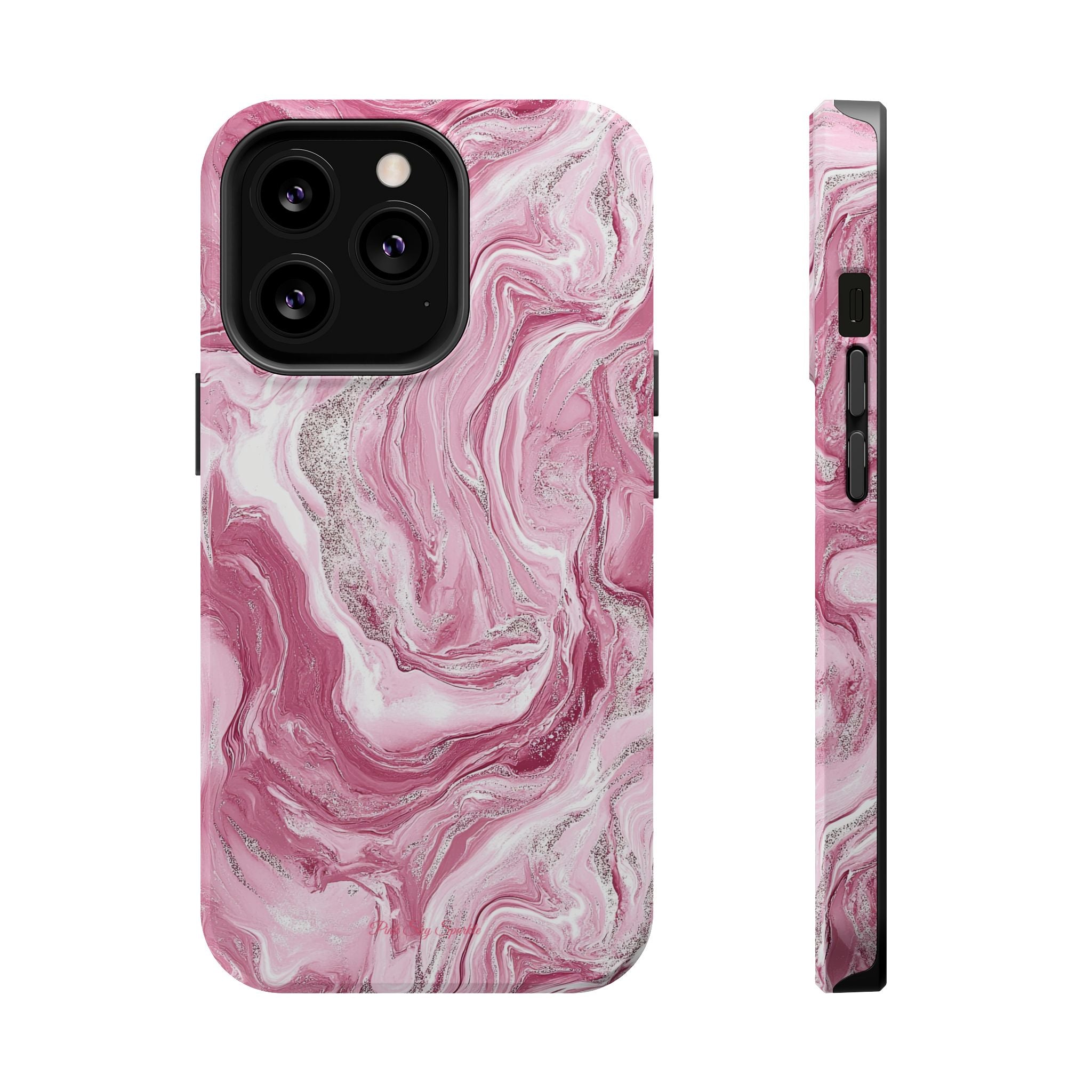Pink Melted Marble Magnetic iPhone Case