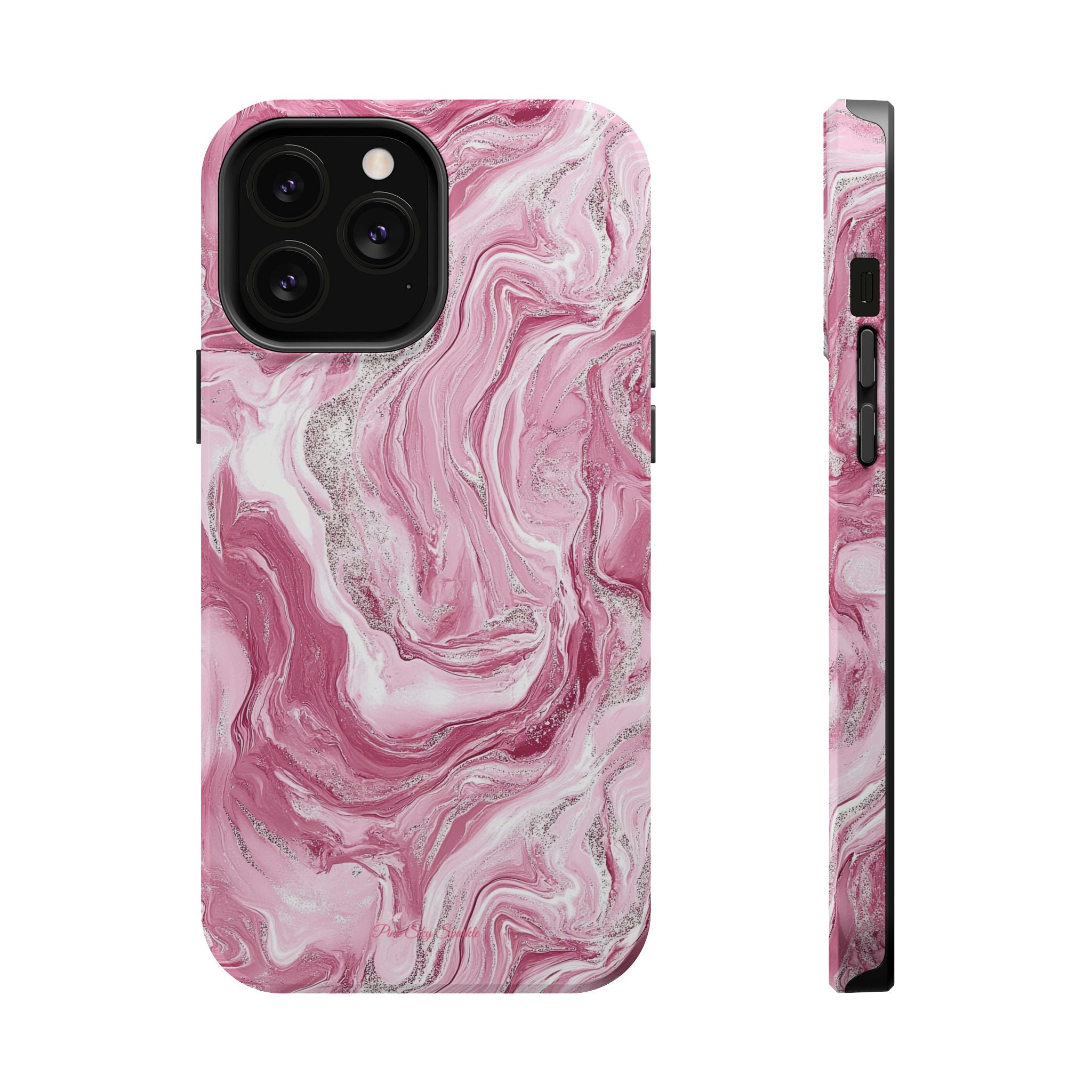 Pink Melted Marble Magnetic iPhone Case