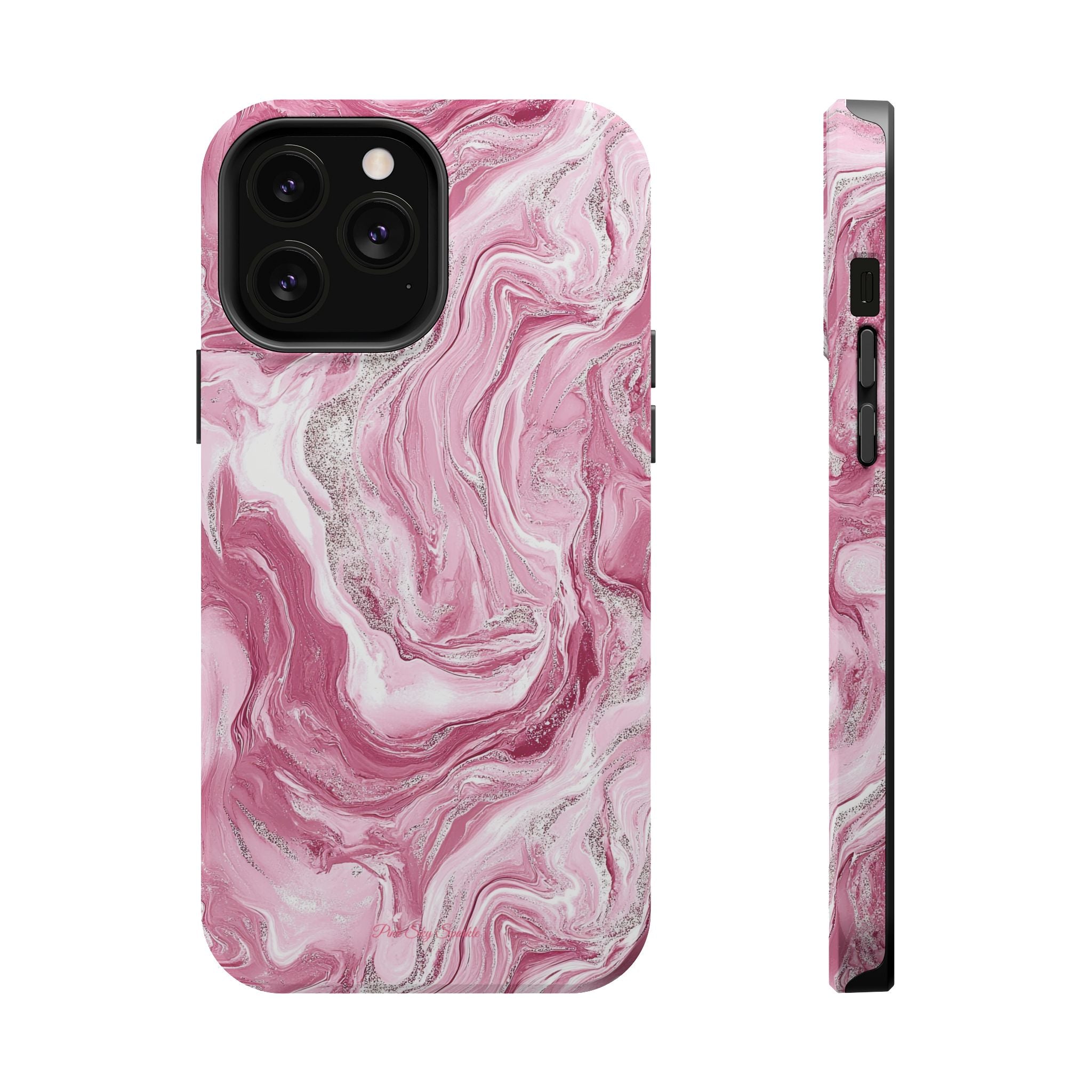 Pink Melted Marble Magnetic iPhone Case