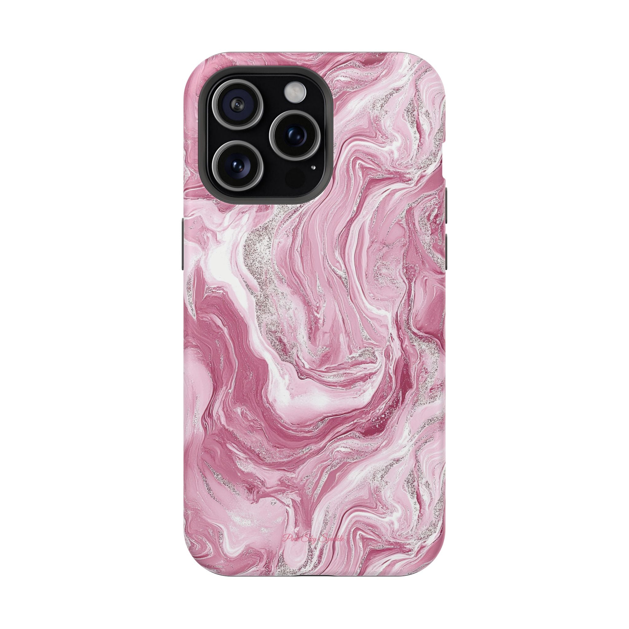 Pink Melted Marble Magnetic iPhone Case