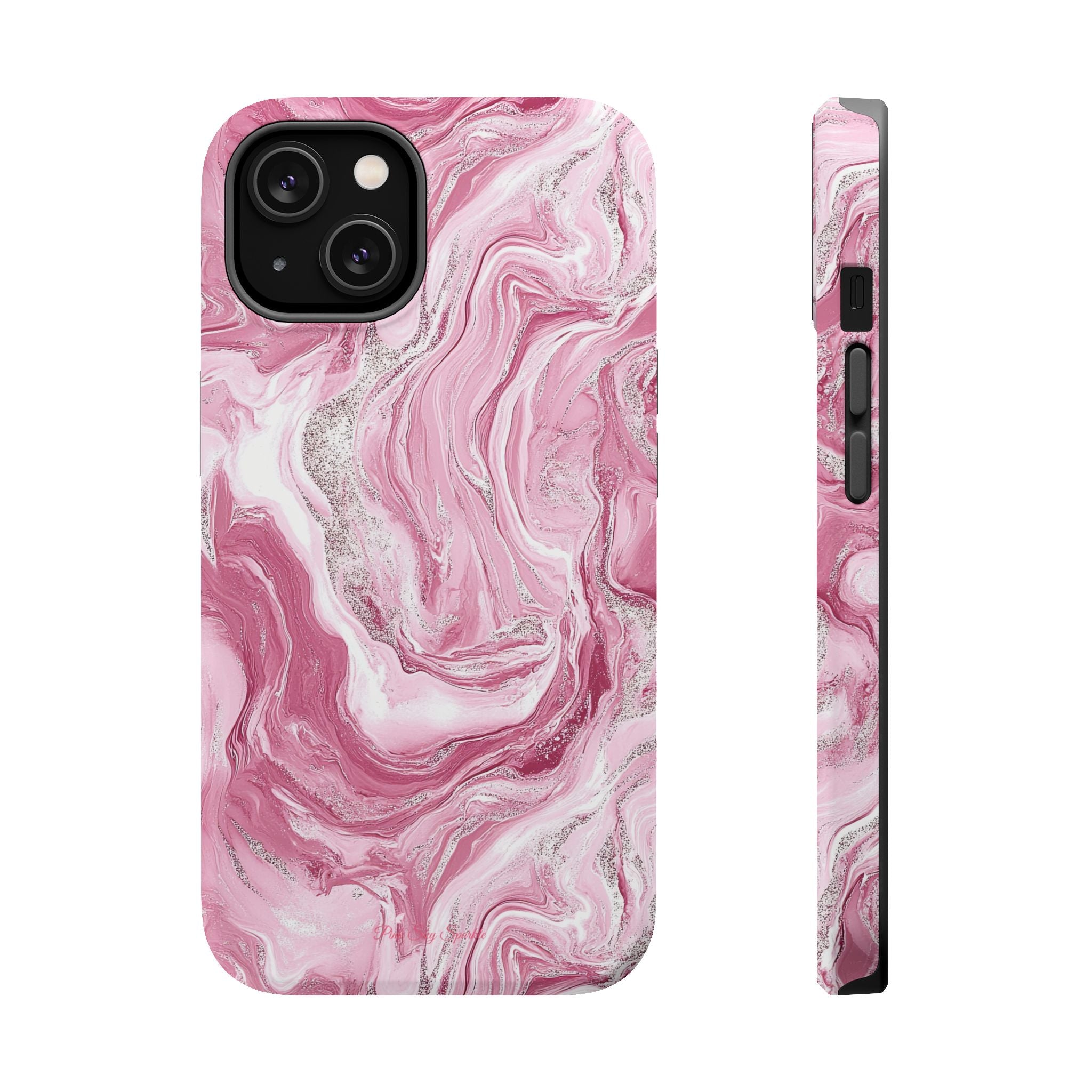 Pink Melted Marble Magnetic iPhone Case