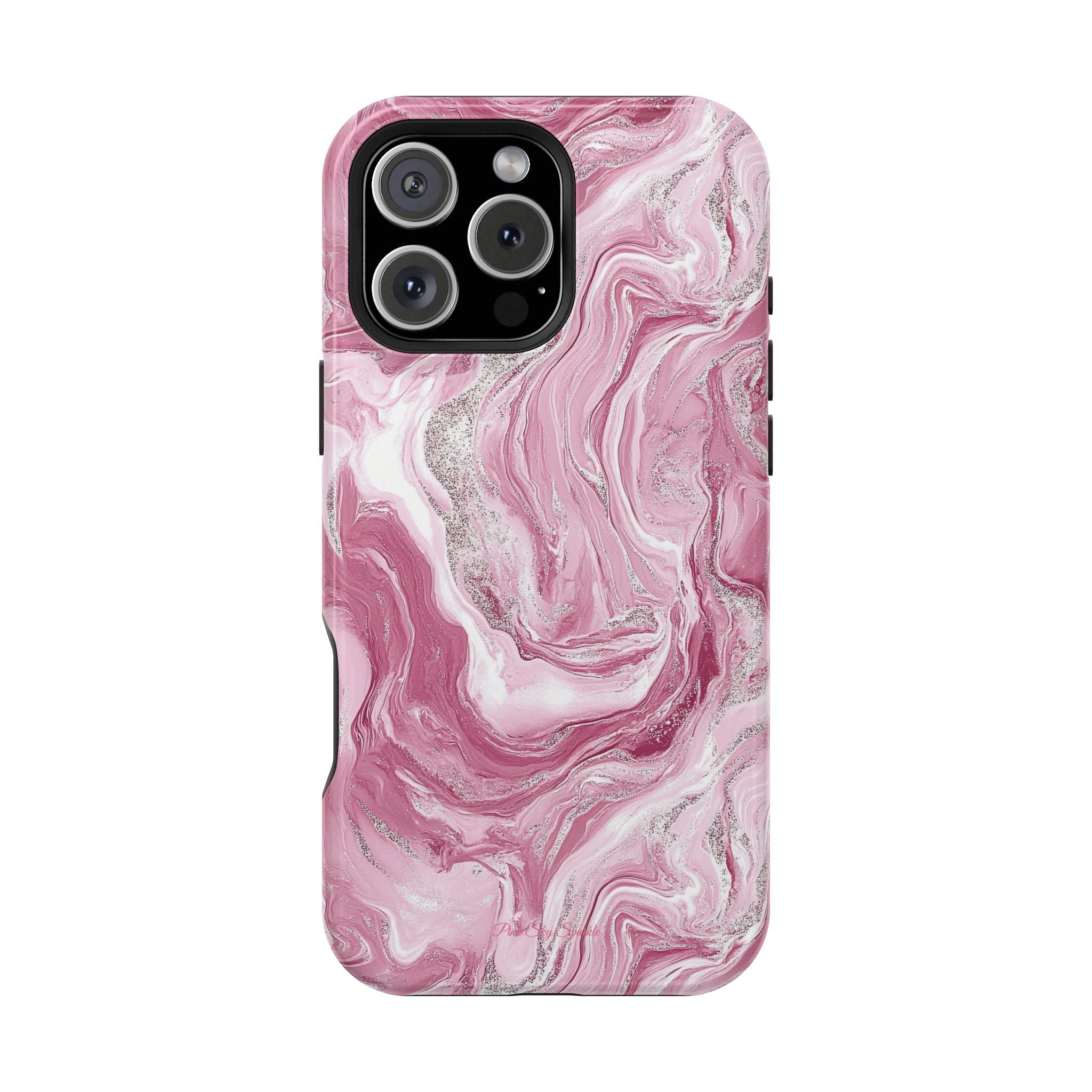 Pink Melted Marble Magnetic iPhone Case