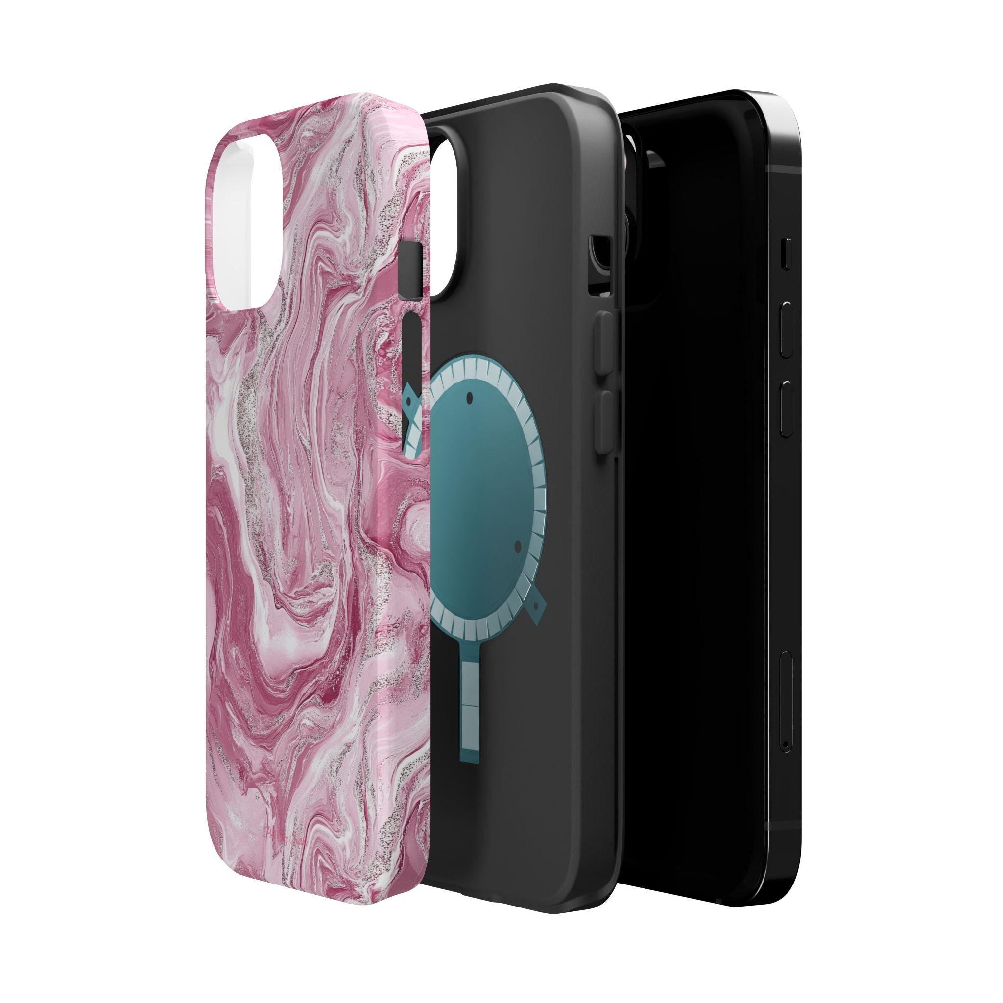 Pink Melted Marble Magnetic iPhone Case