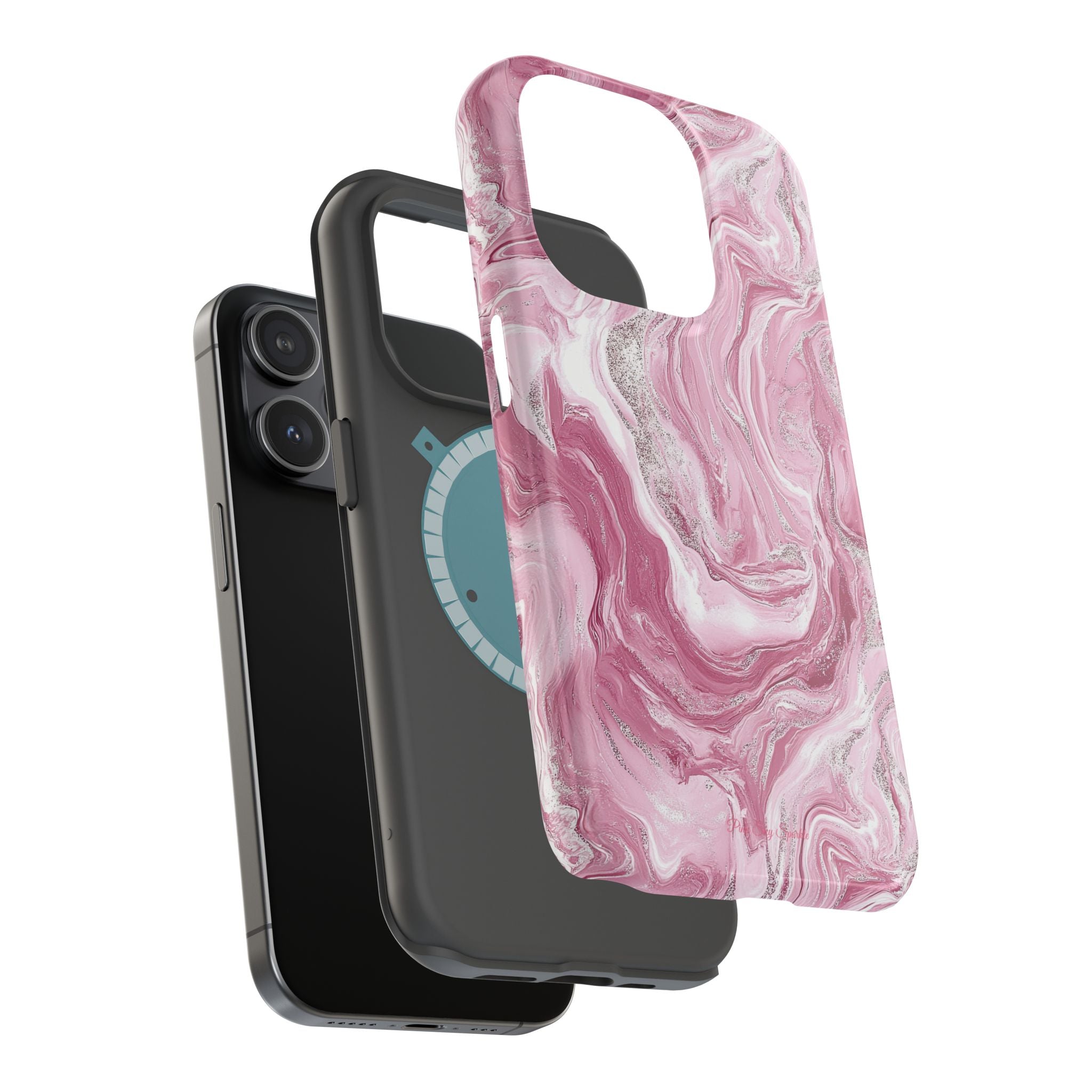 Pink Melted Marble Magnetic iPhone Case