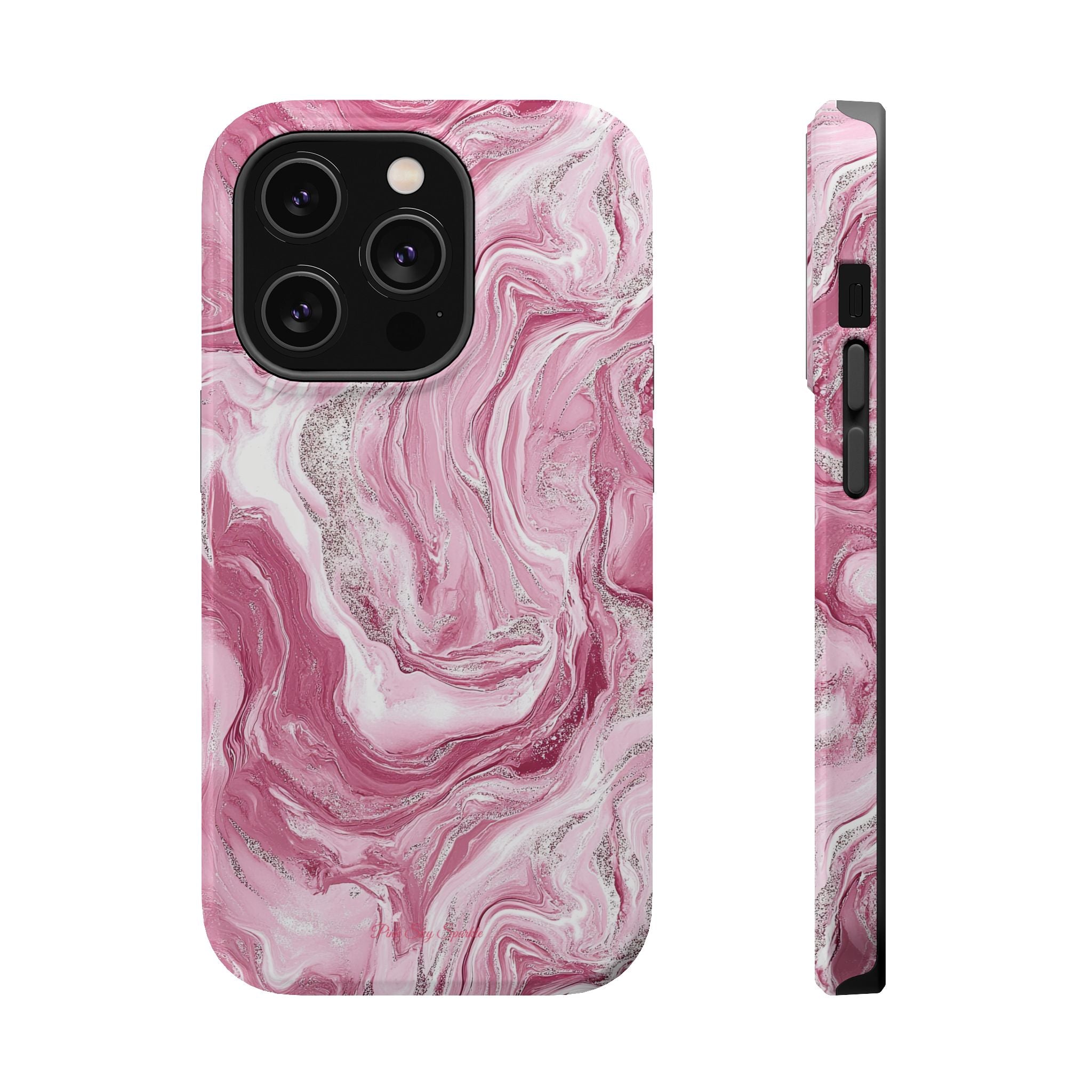 Pink Melted Marble Magnetic iPhone Case