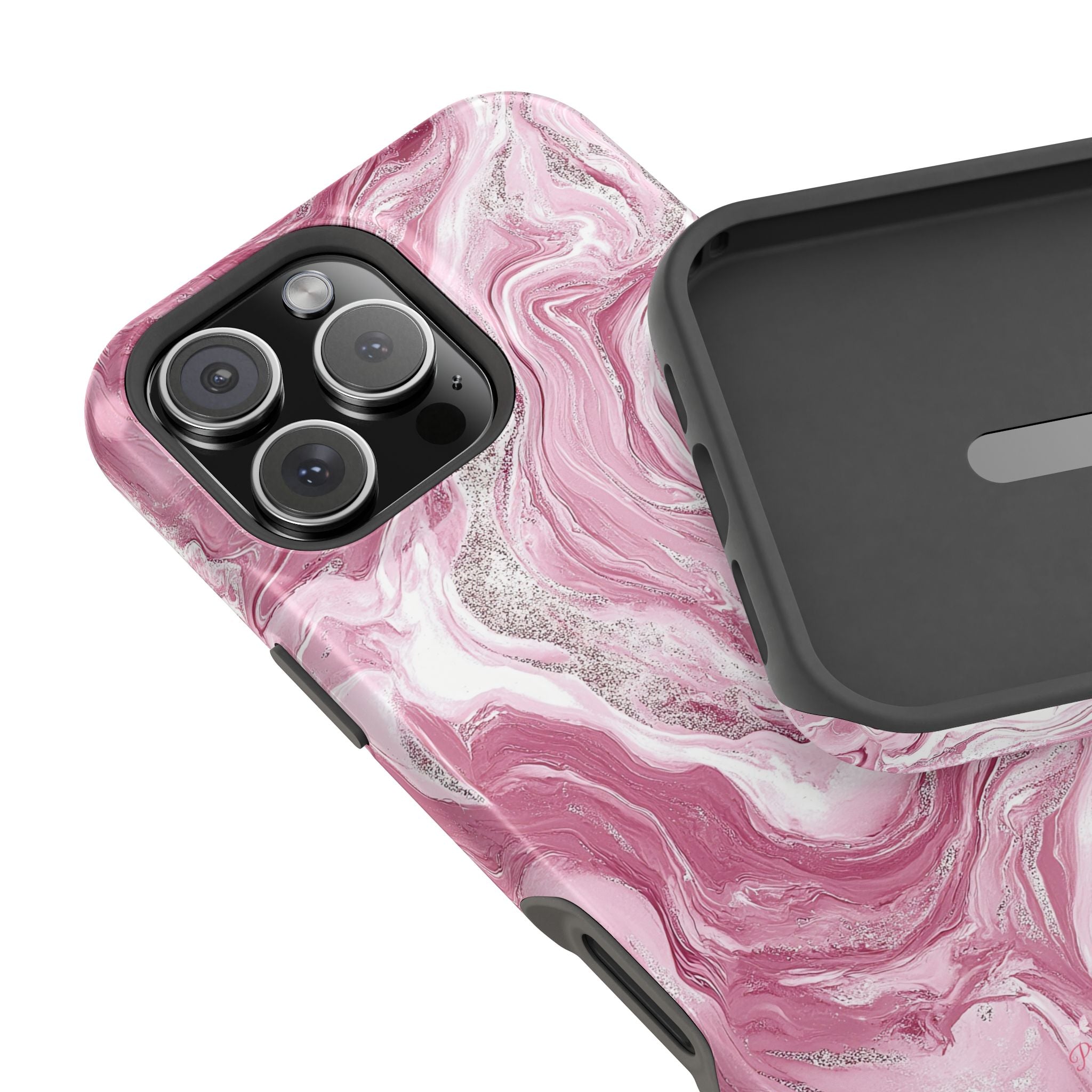 Pink Melted Marble Magnetic iPhone Case