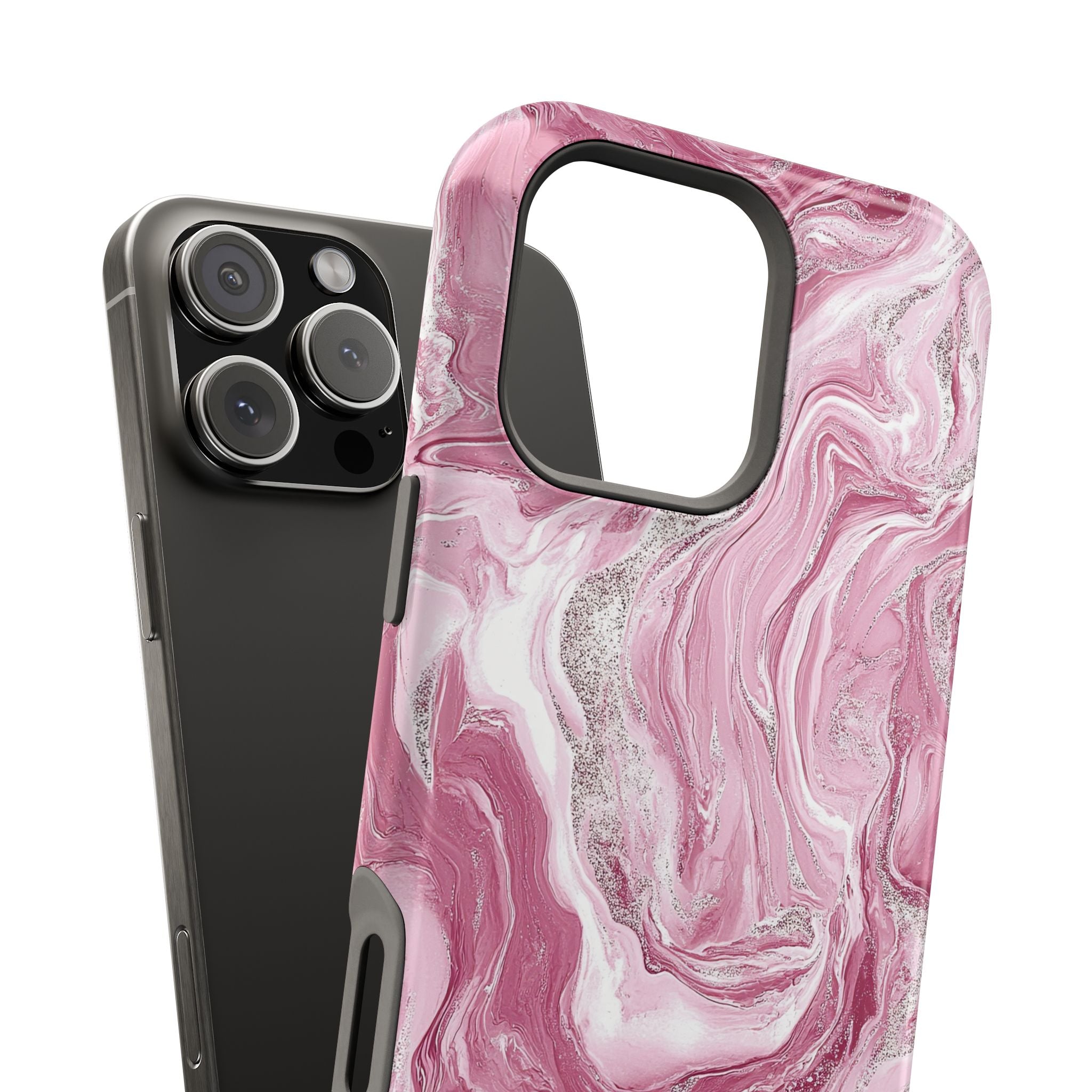 Pink Melted Marble Magnetic iPhone Case