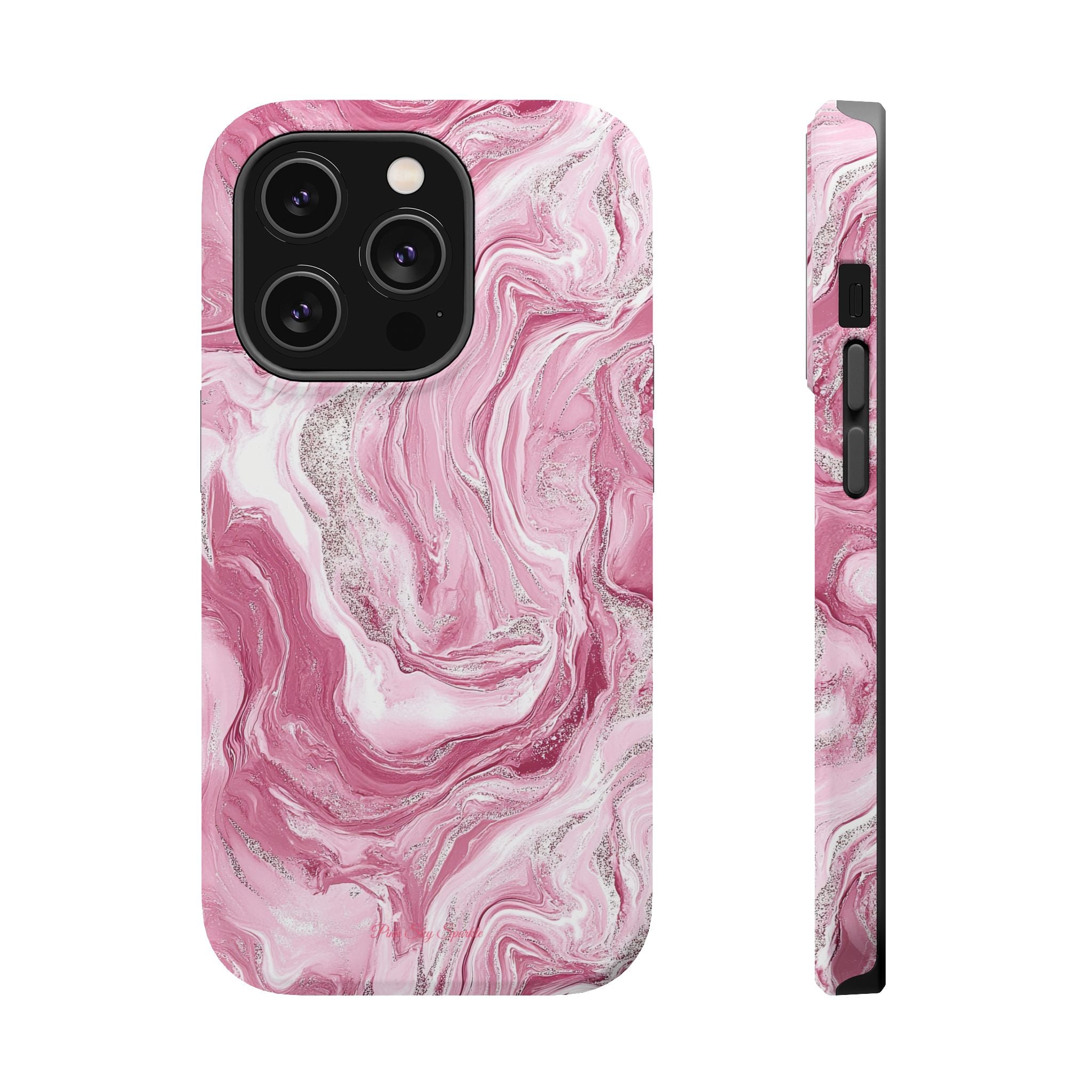 Pink Melted Marble Magnetic iPhone Case