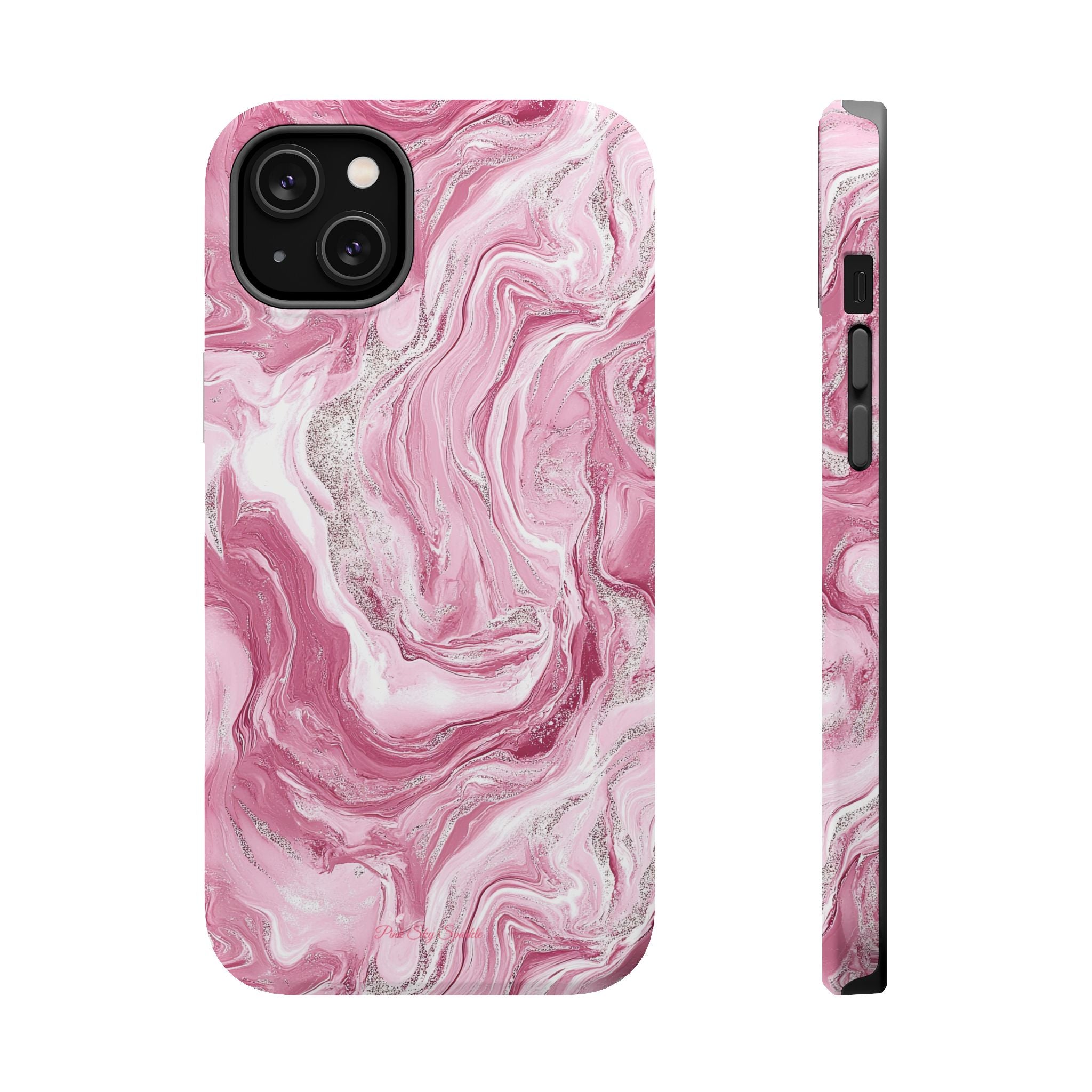 Pink Melted Marble Magnetic iPhone Case