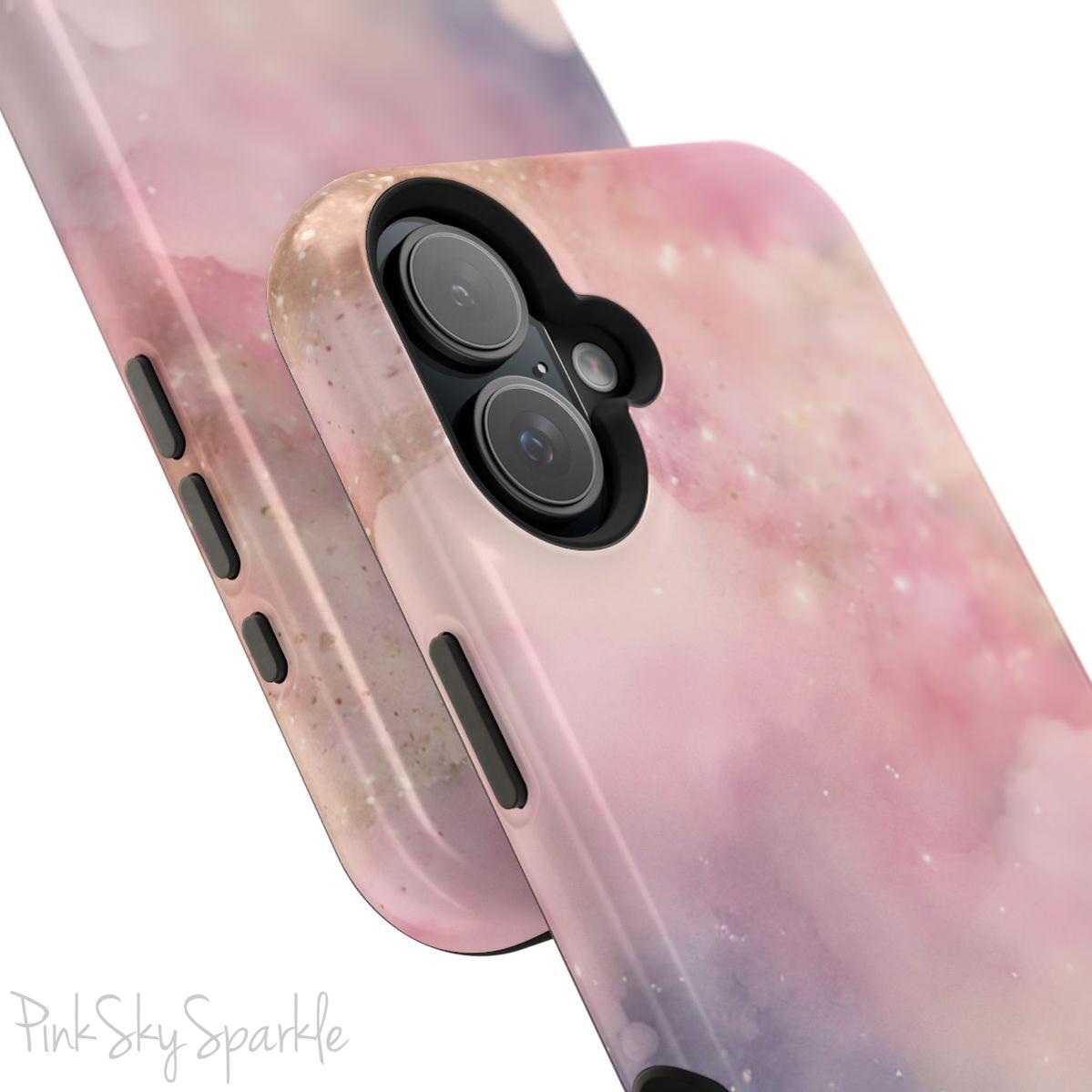 Pink Sky Magic iPhone 16 PlusCase - Pink Sky Sparkle