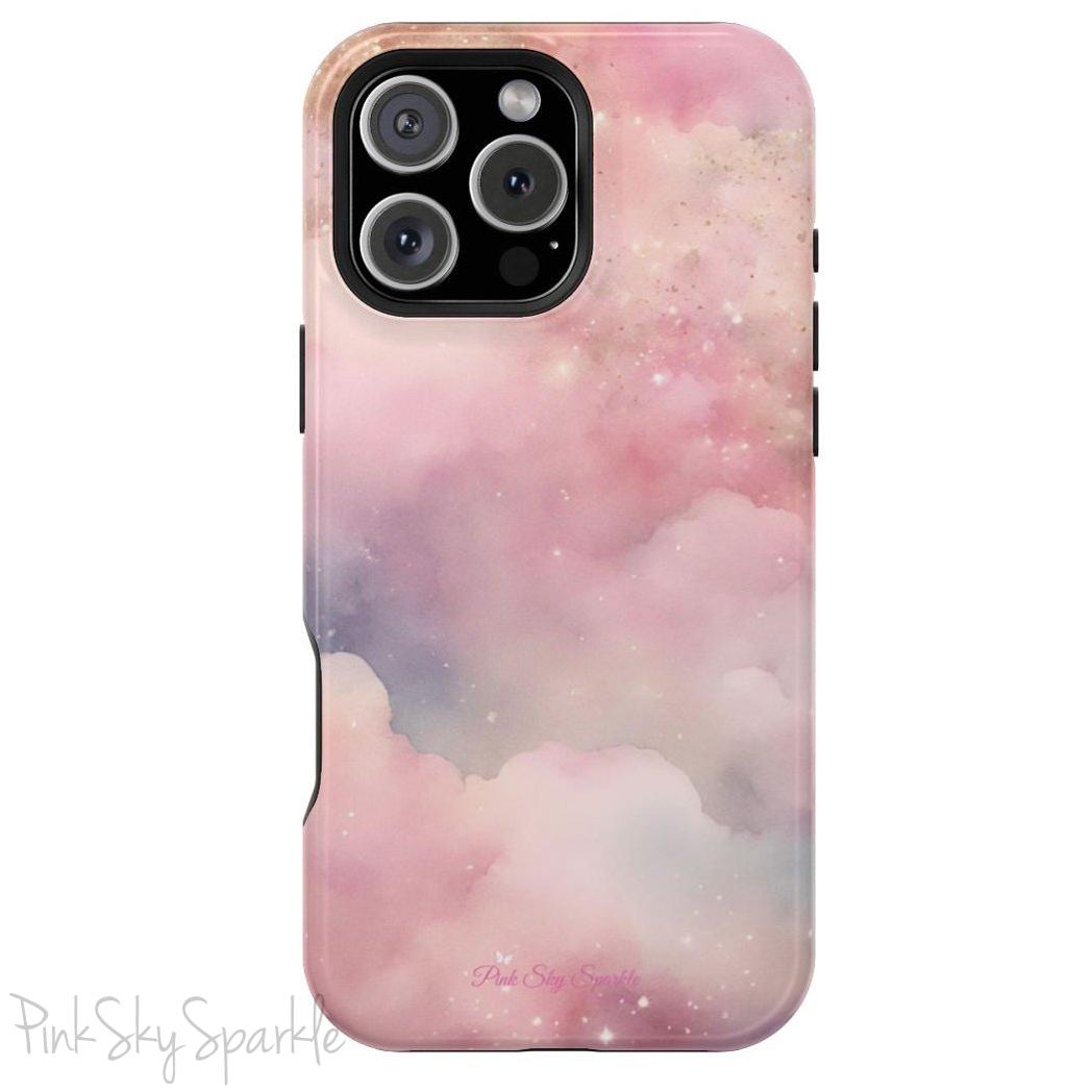 Pink Sky Magic iPhone 16 Pro Max Case - Pink Sky Sparkle