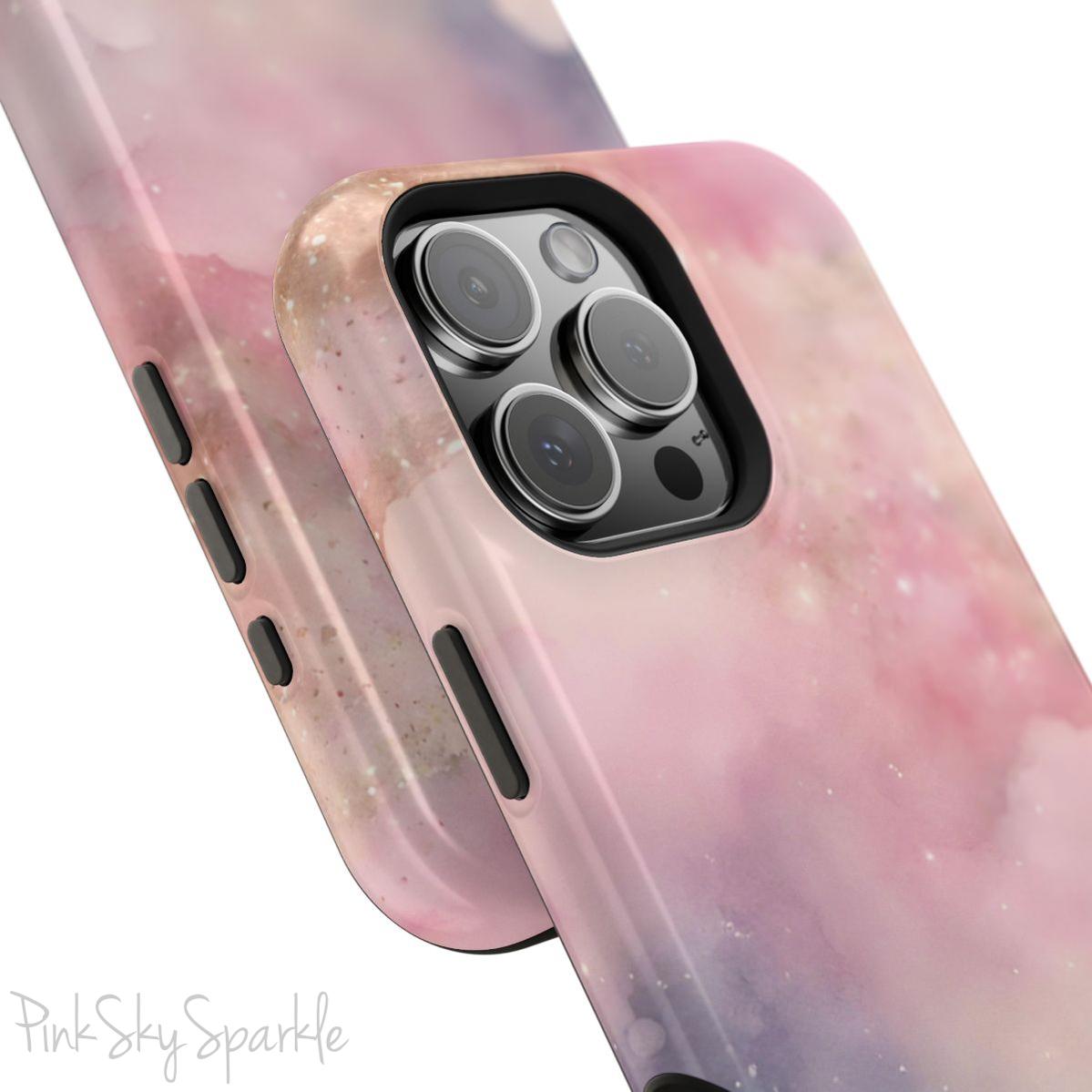 Pink Sky Magic iPhone 16 Pro Max Case - Pink Sky Sparkle