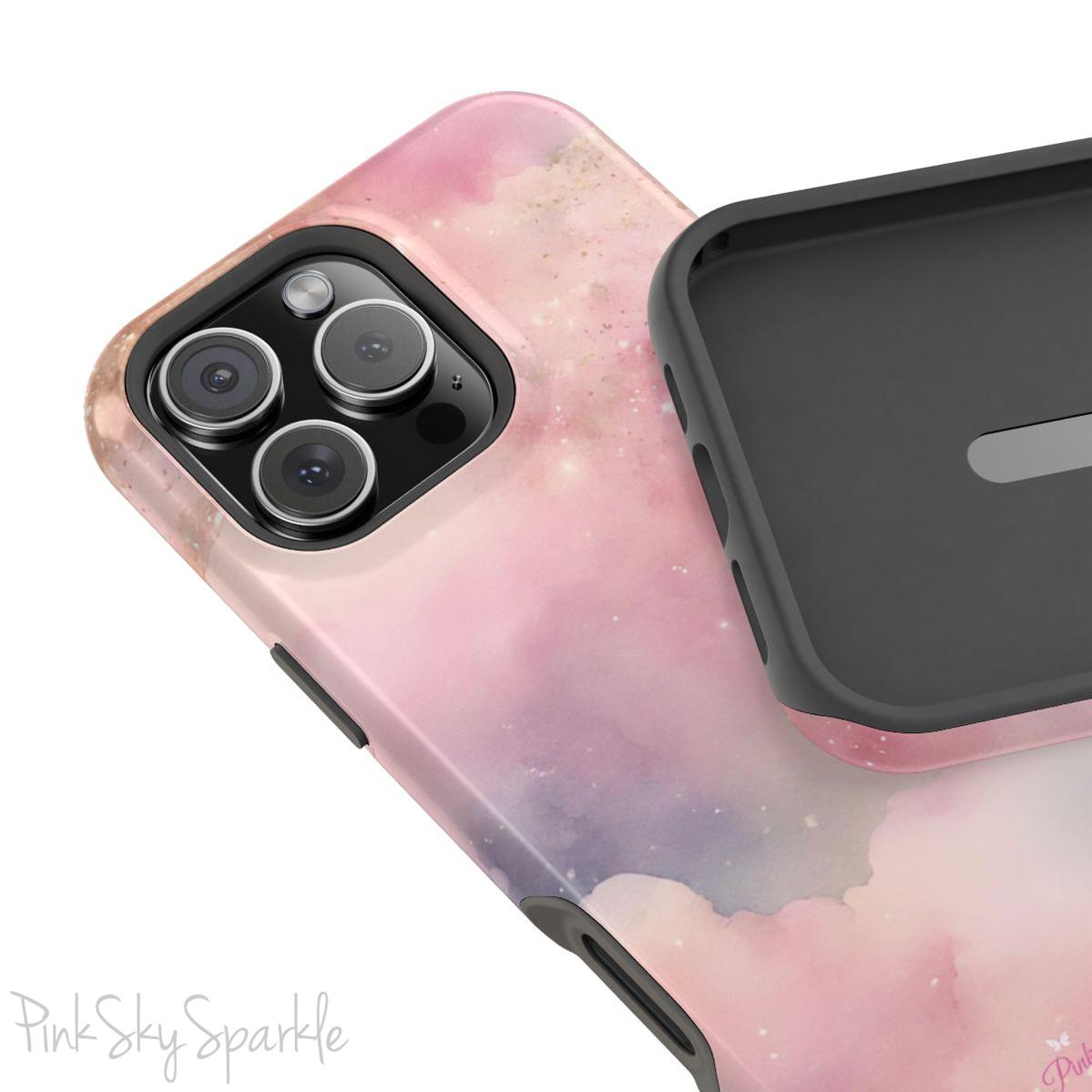 Pink Sky Magic iPhone 16 Pro Max Case - Pink Sky Sparkle