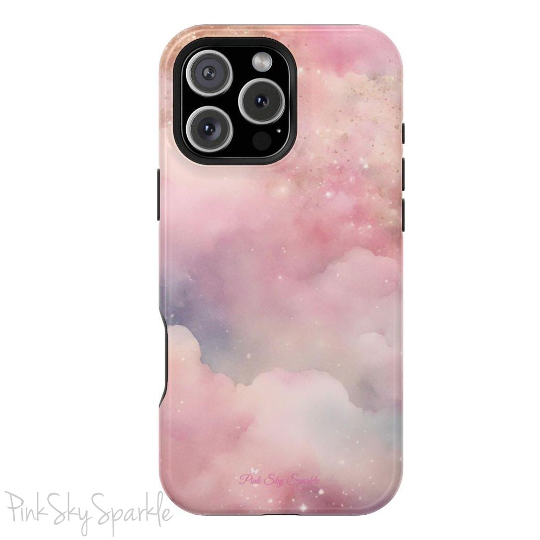Pink Sky Magic iPhone 16 Pro Max Case - Pink Sky Sparkle