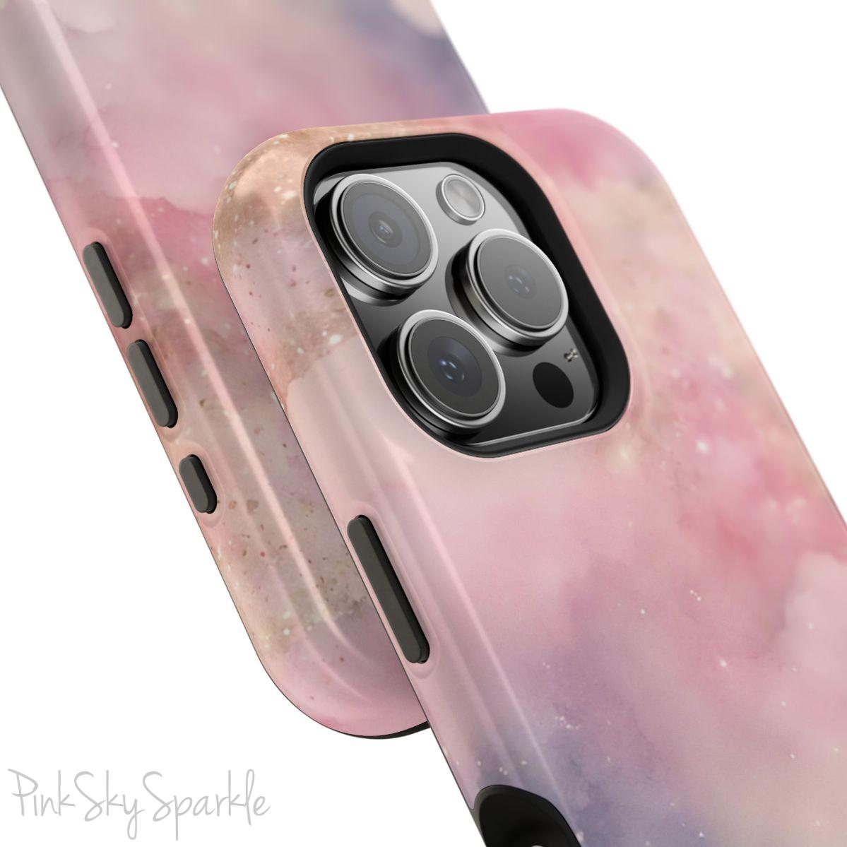 Pink Sky Magic iPhone 16 Pro Case - Pink Sky Sparkle